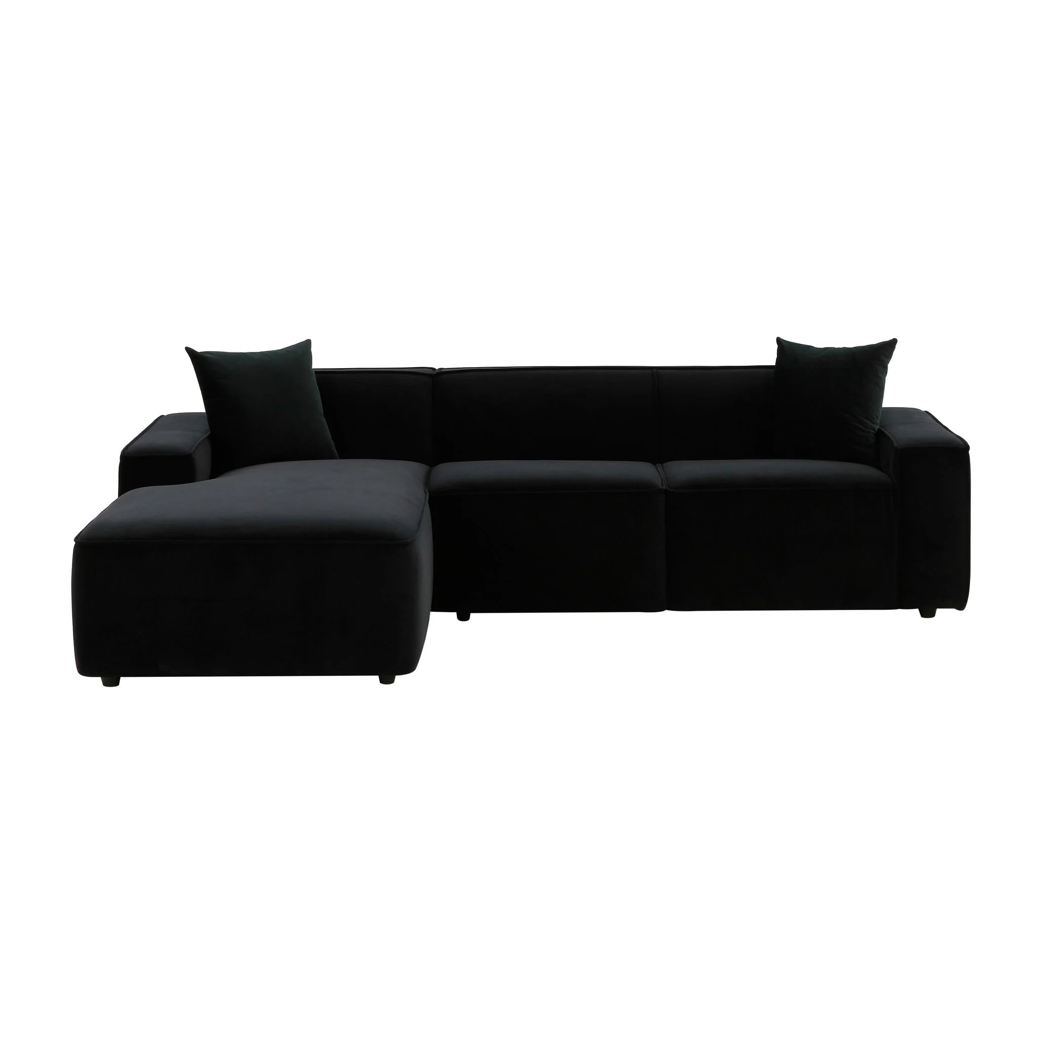 Olafur Black Velvet Sectional - LAF - Image 3