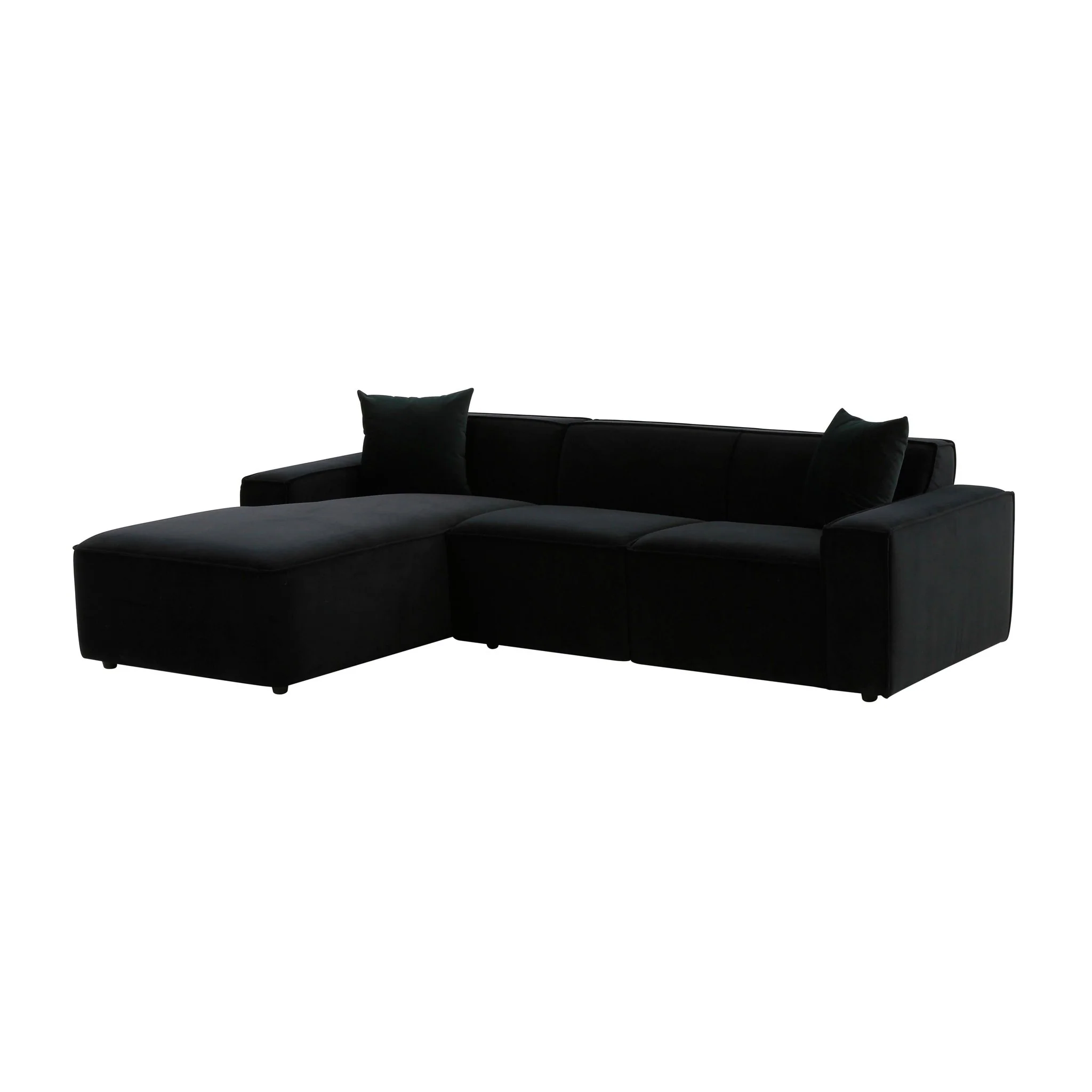 Olafur Black Velvet Sectional - LAF - Image 4
