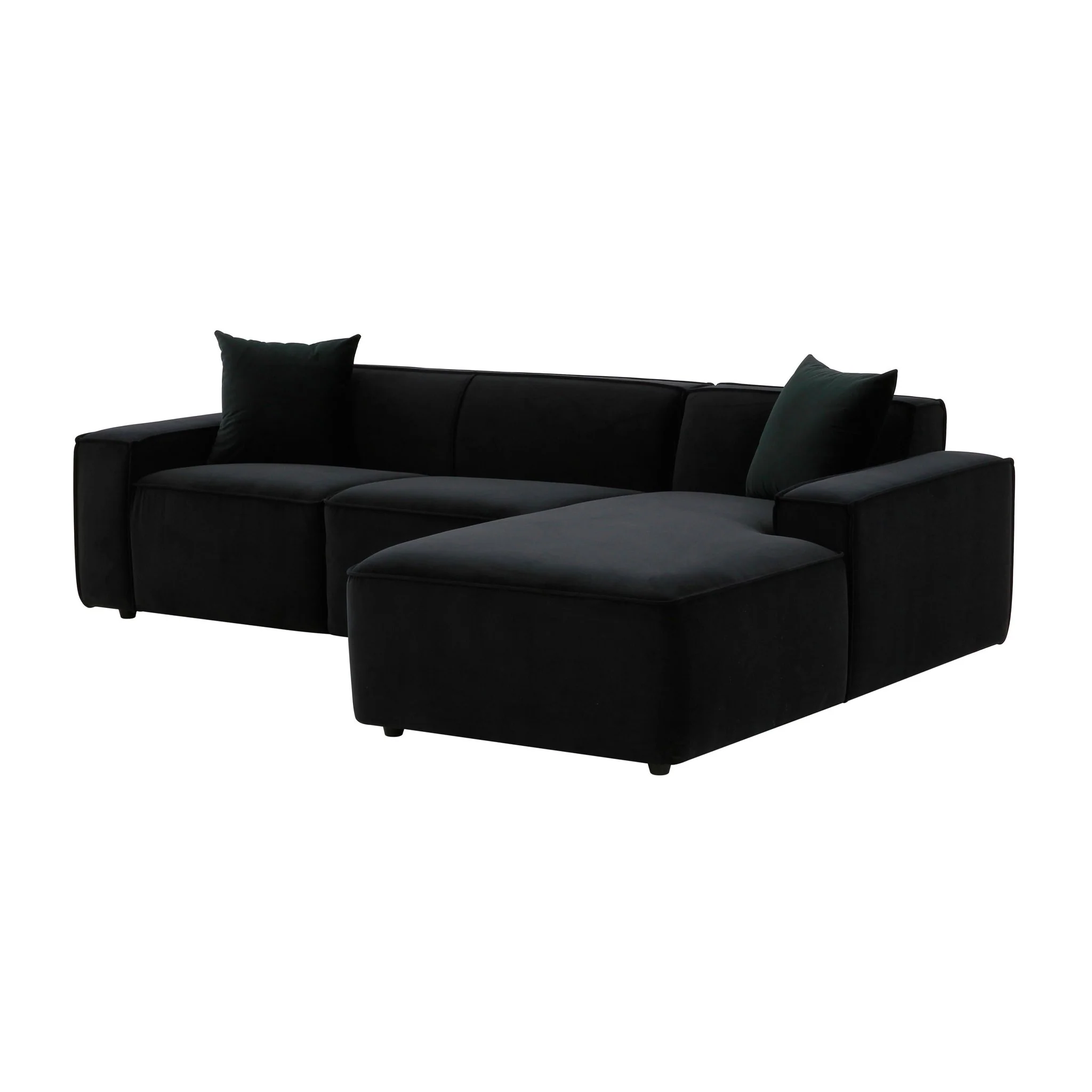 Olafur Black Velvet Sectional - RAF - Image 4