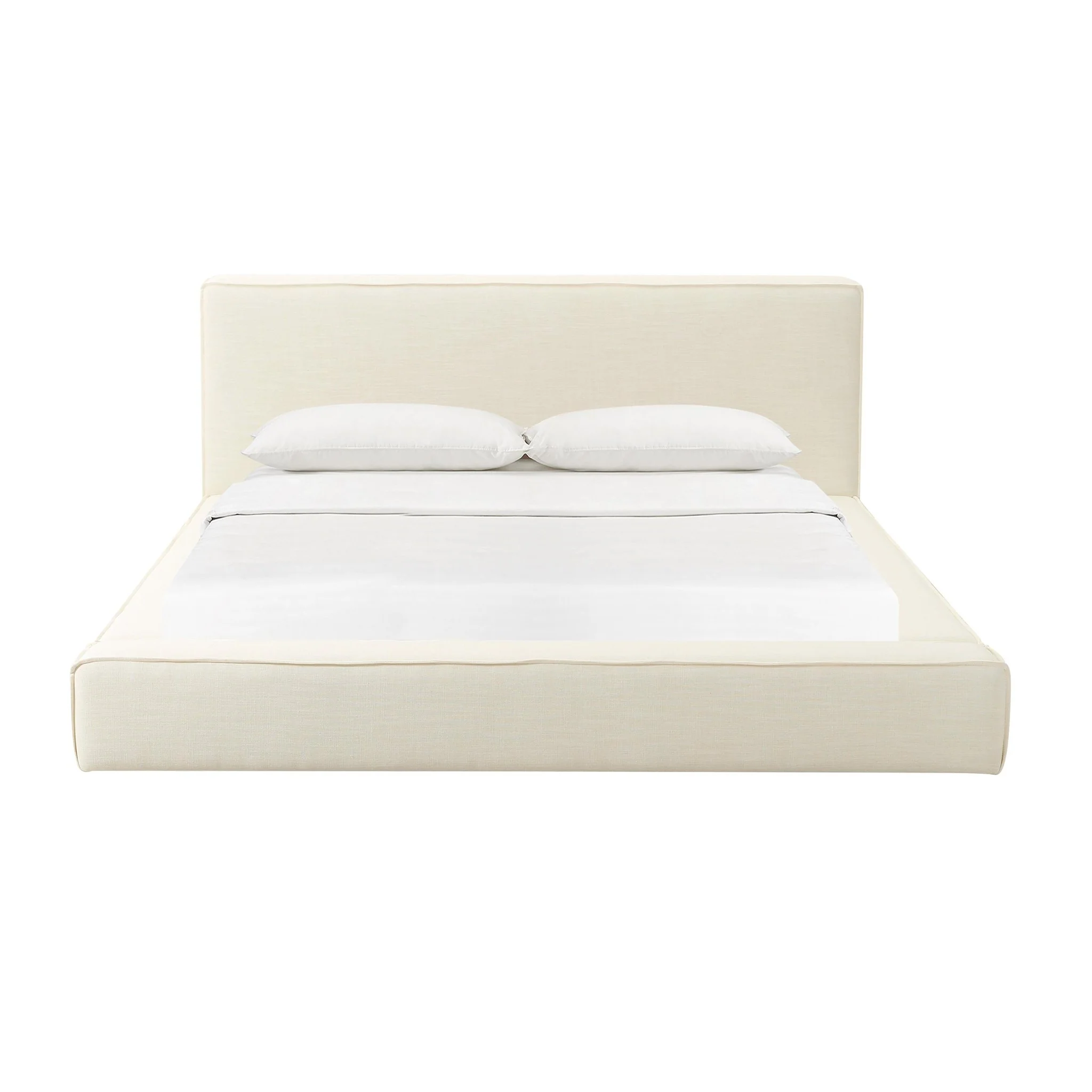 Olafur Cream Linen King Bed - Image 3