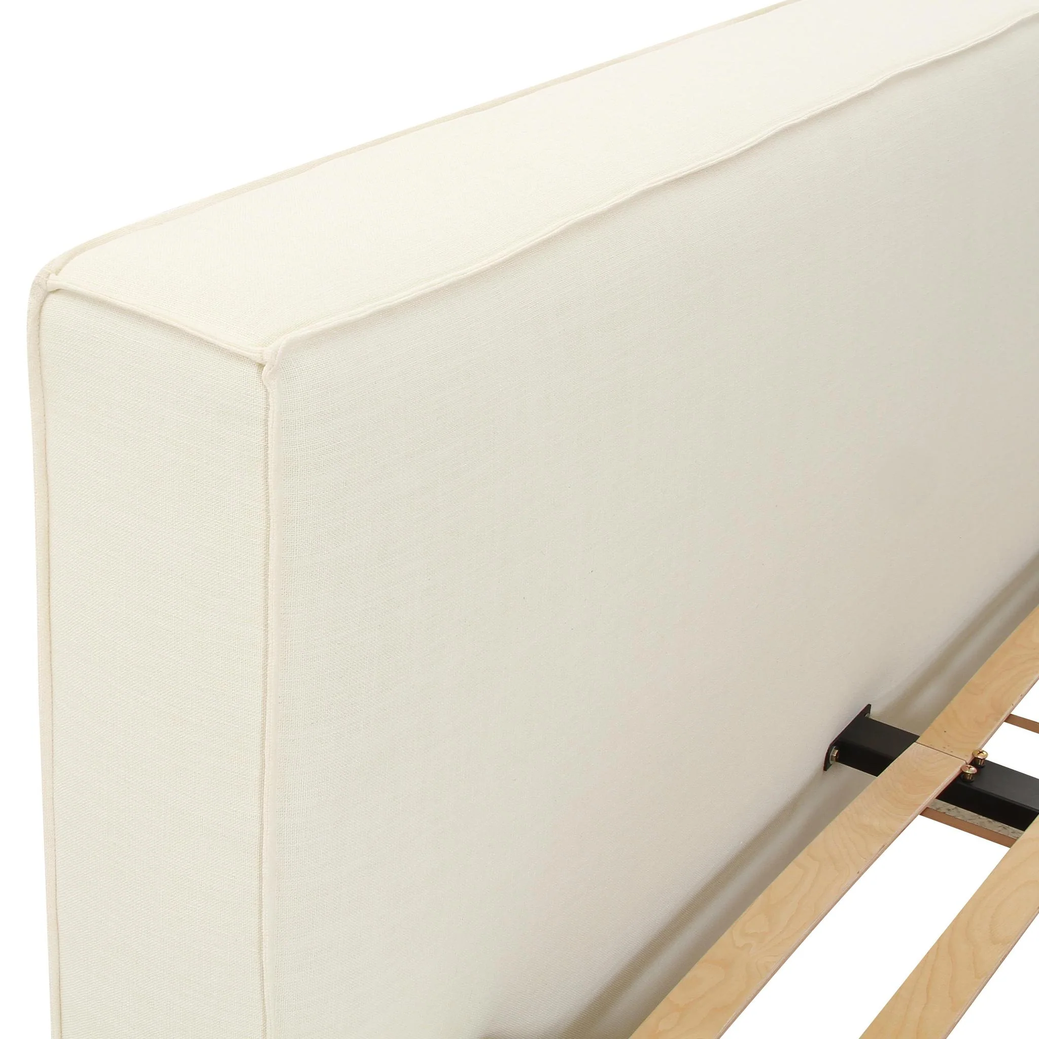 Olafur Cream Linen King Bed - Image 6