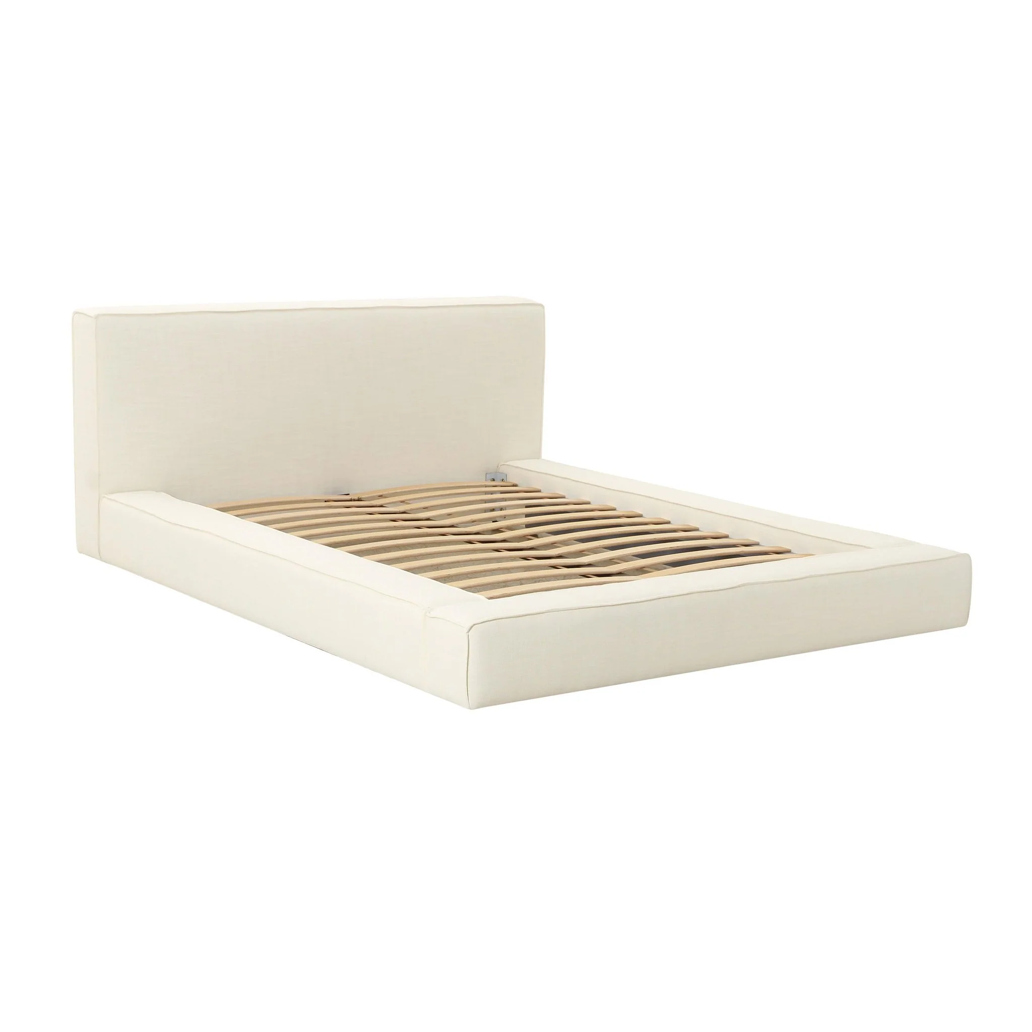 Olafur Cream Linen Queen Bed - Image 6