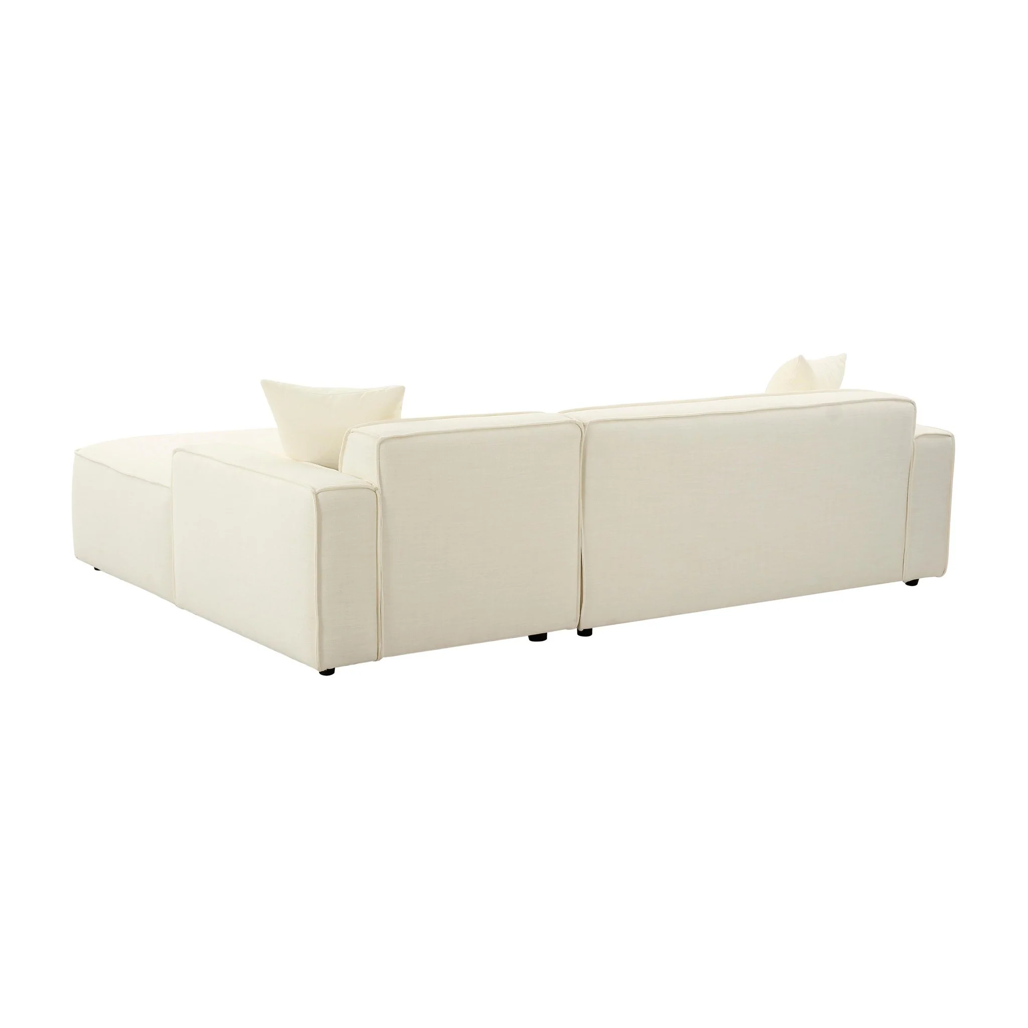 Olafur Cream Linen Sectional - RAF - Image 5