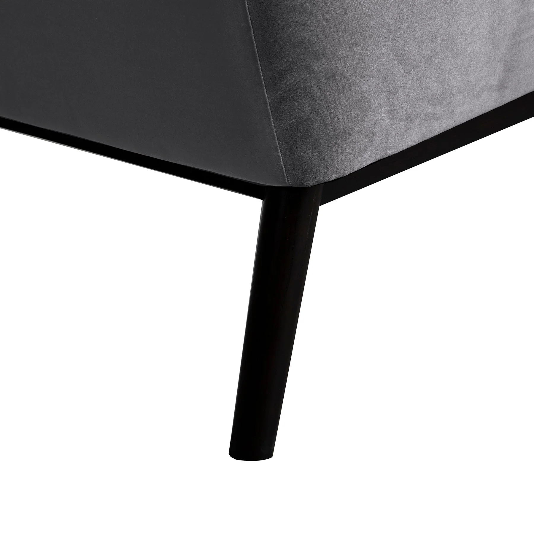 Oliver Gray Velvet Modern Accent Chair with Wood Legs - Image 5