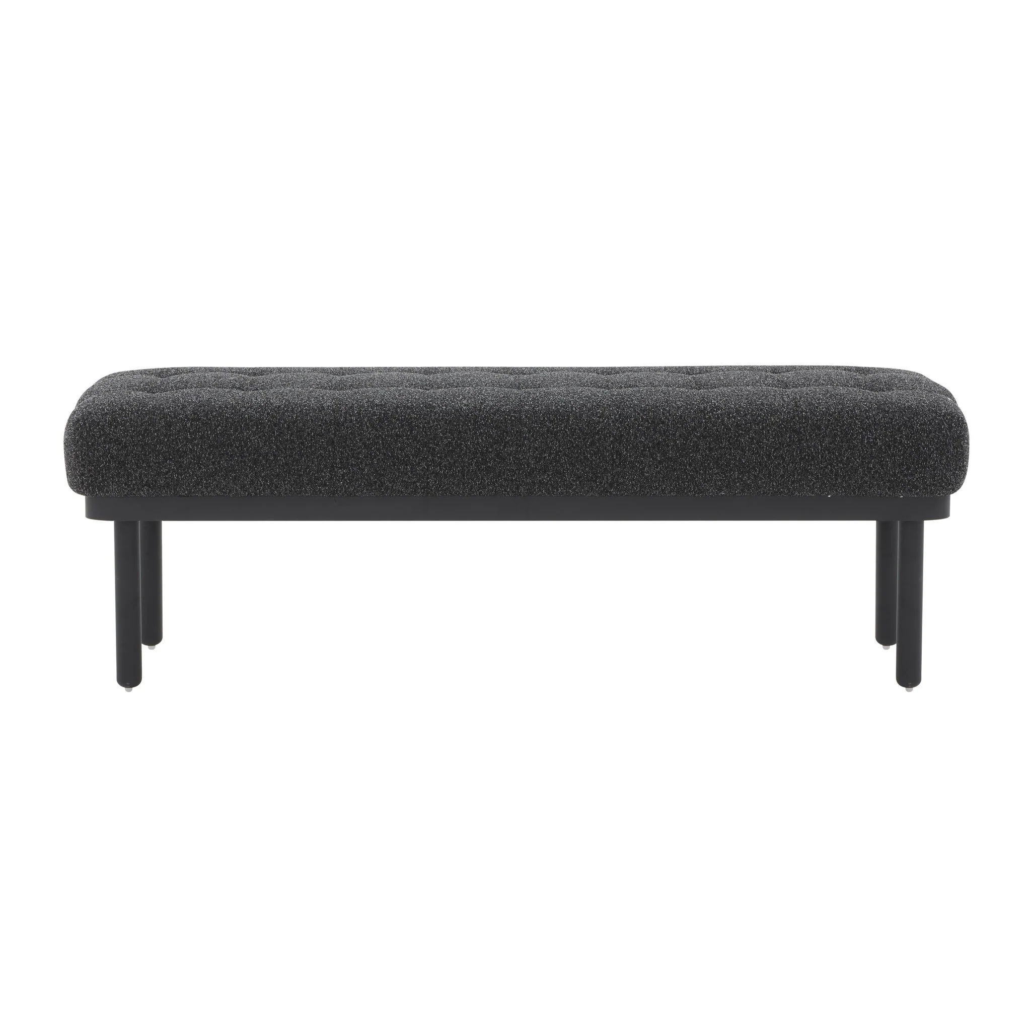 Olivia Black Boucle Bench - Image 3