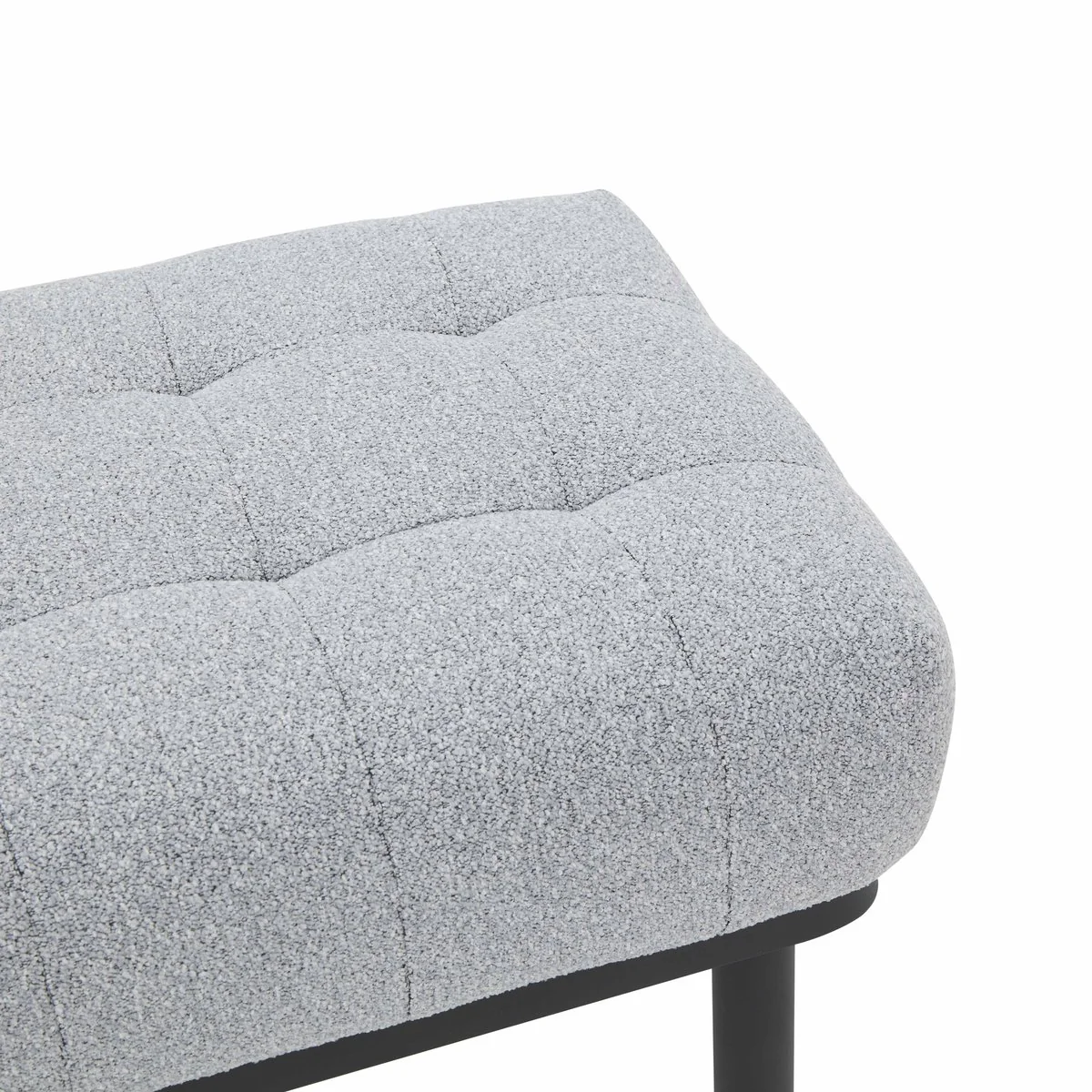 Olivia Grey Boucle Bench - Image 5