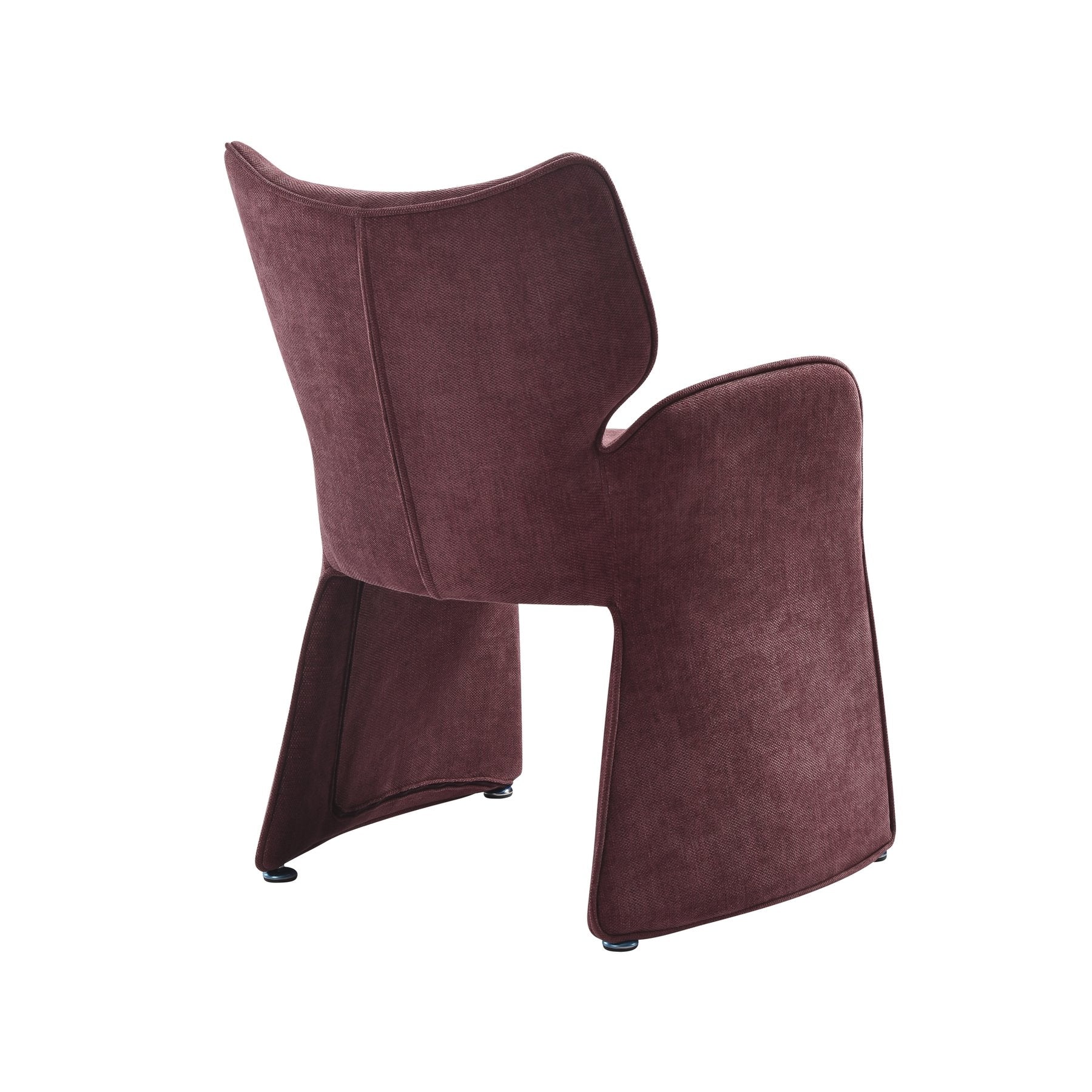 Olivia Modern 7-Piece Dining Set with Plum Upholstered Chairs and Tempered Glass Tabletop - Image 8