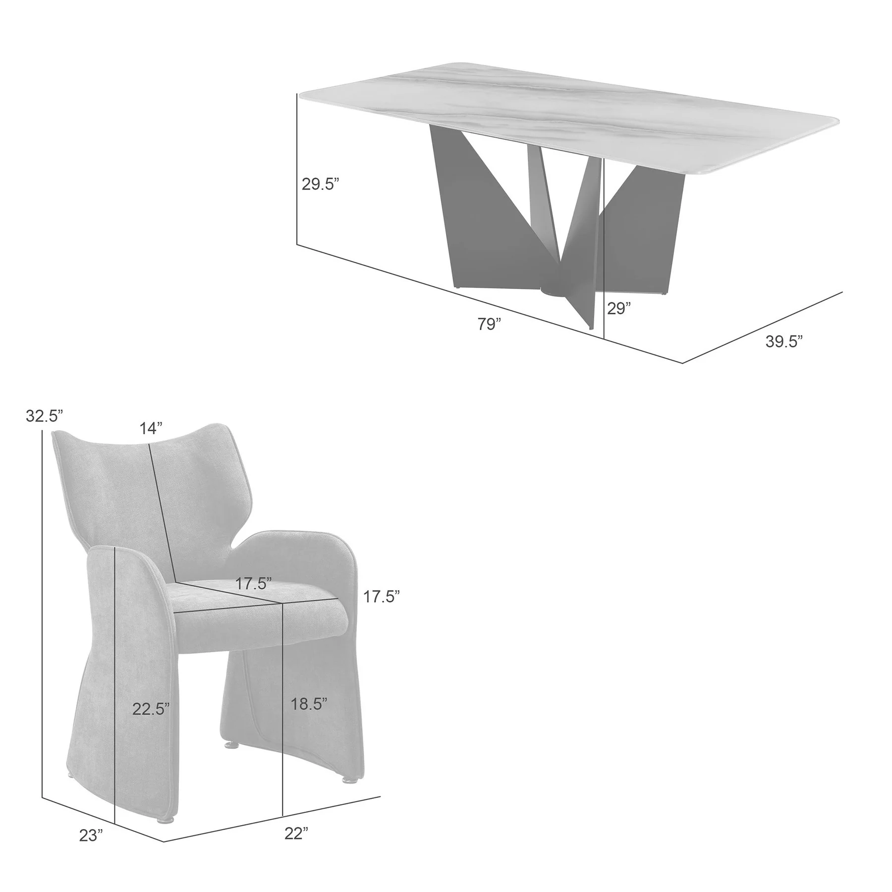 Olivia Modern 7-Piece Dining Set with Plum Upholstered Chairs and Tempered Glass Tabletop - Image 9