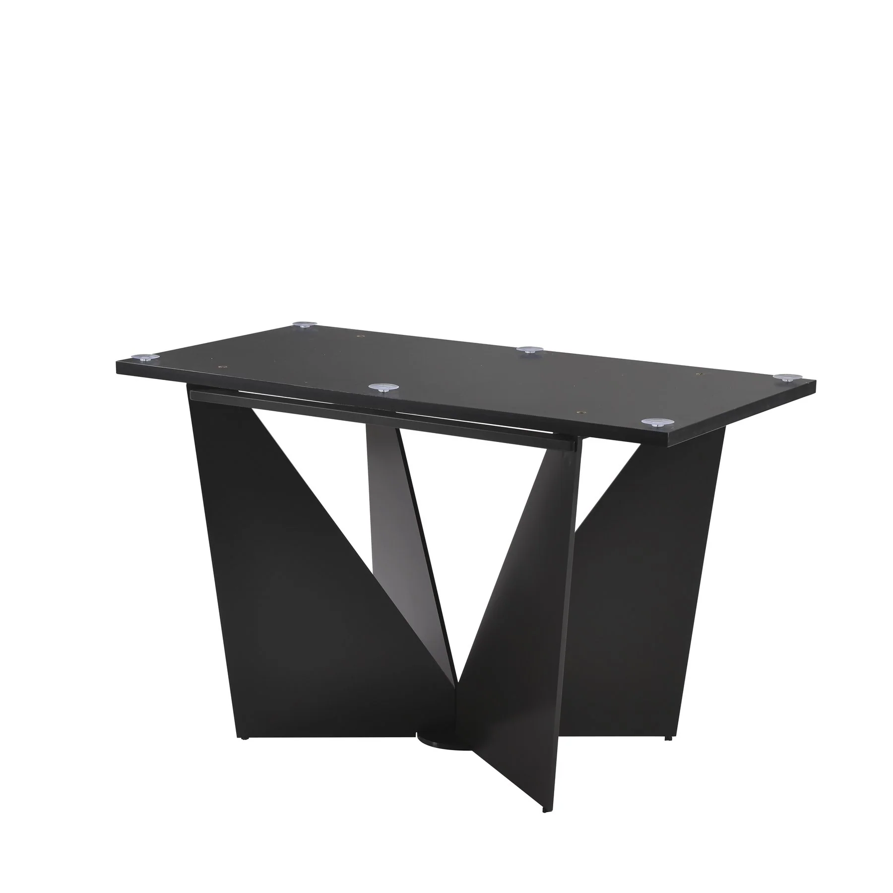 Olivia Modern 79 in. Rectangular Dining Table with White Tempered Glass Table Top - Seats up to 6 - Image 8
