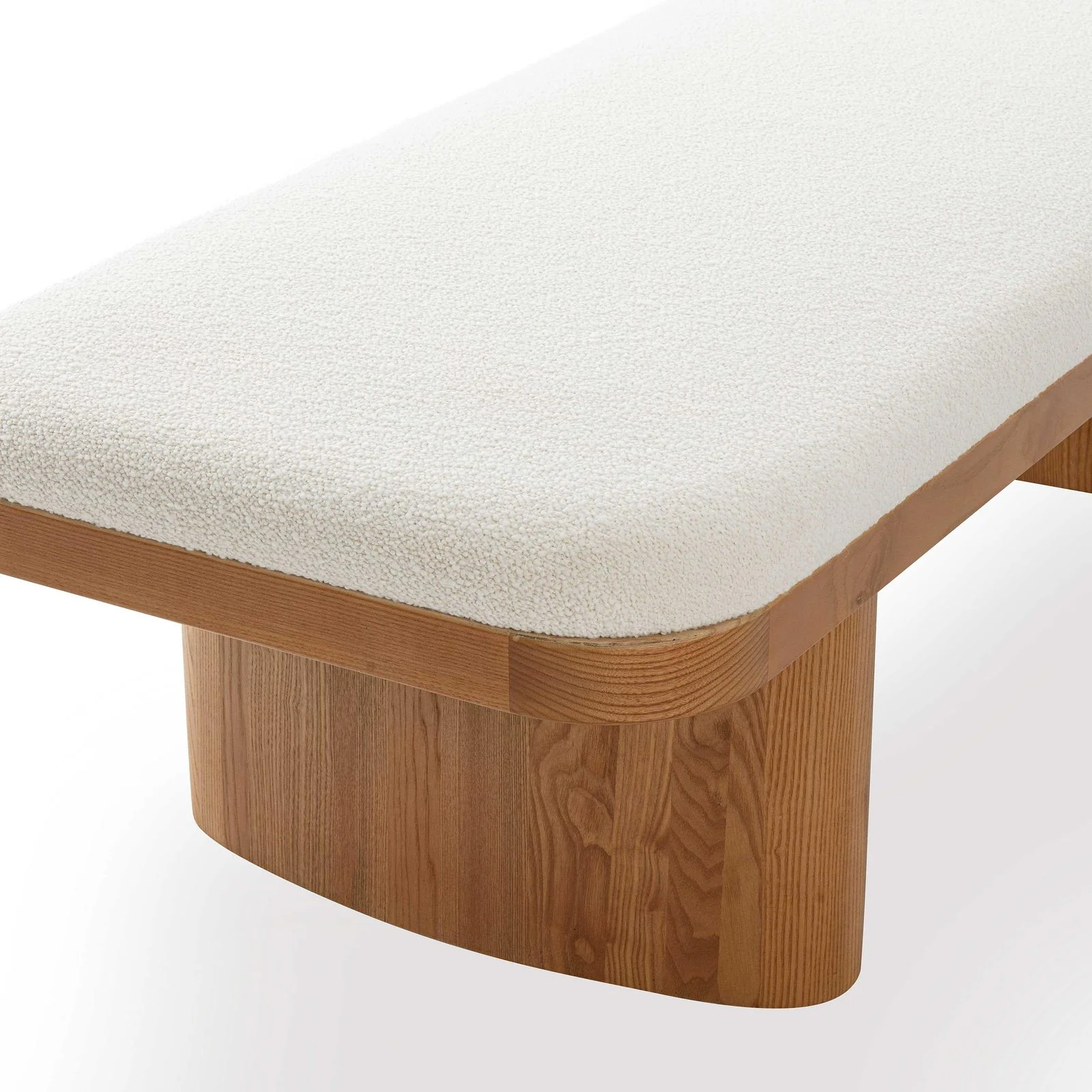 Ollie White Performance Boucle Large Bench - Image 5