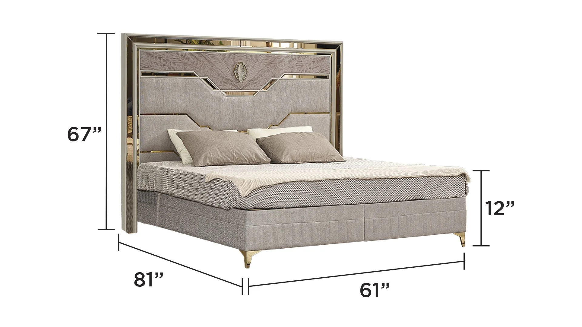 Omary queen bed - Image 3