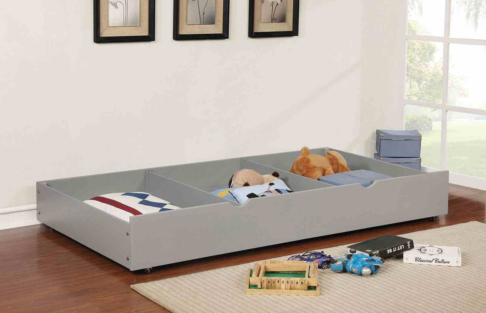 Omnus Trundle w/ 2 Dividers, Gray - Image 2