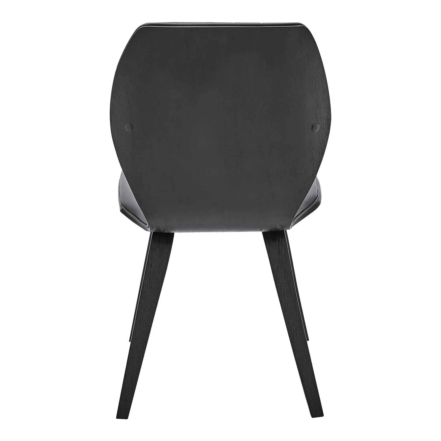 Ontario Gray Faux Leather and Black Wood Dining Chairs - Set of 2 - Image 5