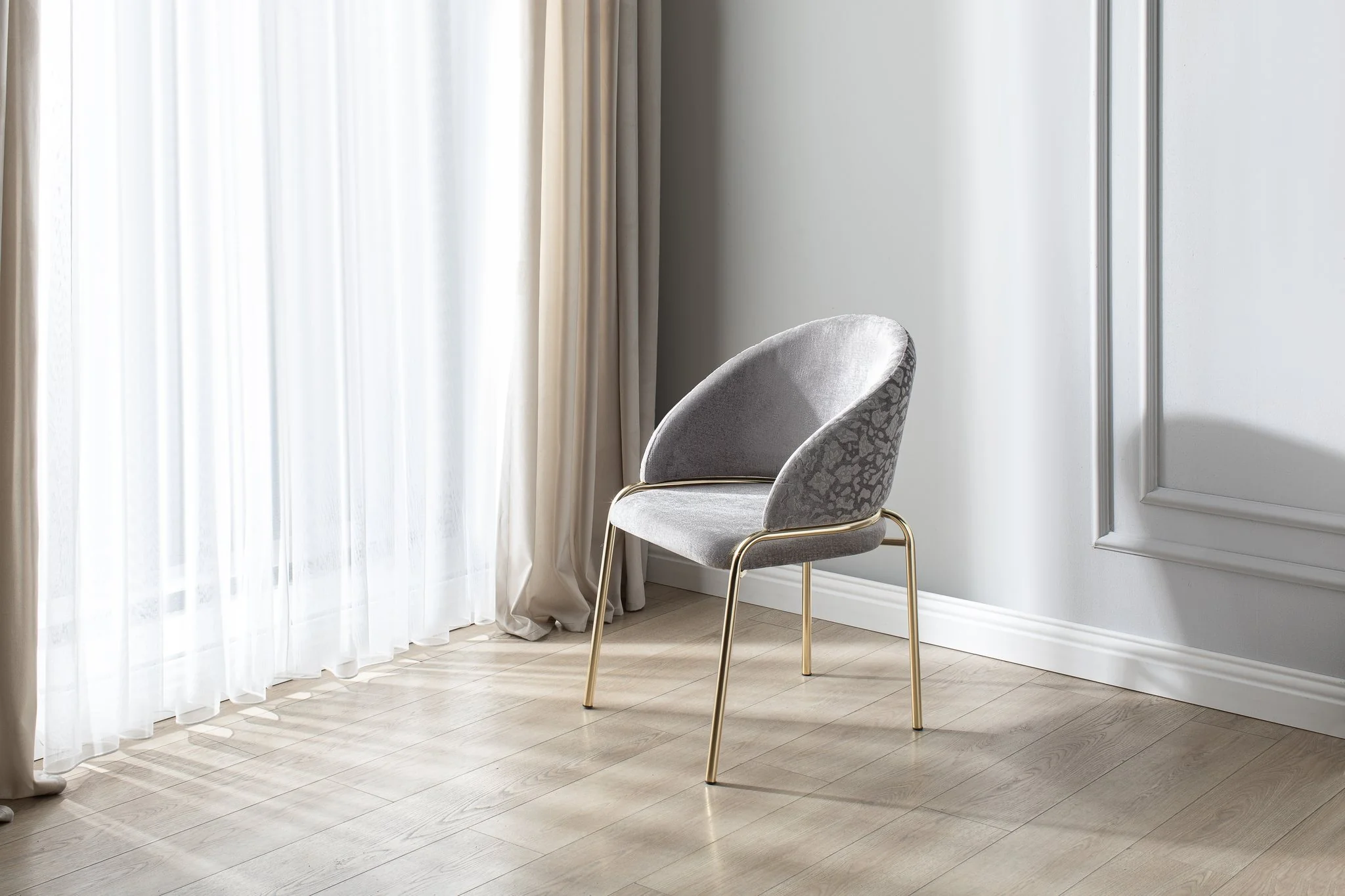 ONYX Gold Legs Dark Gray - 2 Chairs Per Box - Image 3