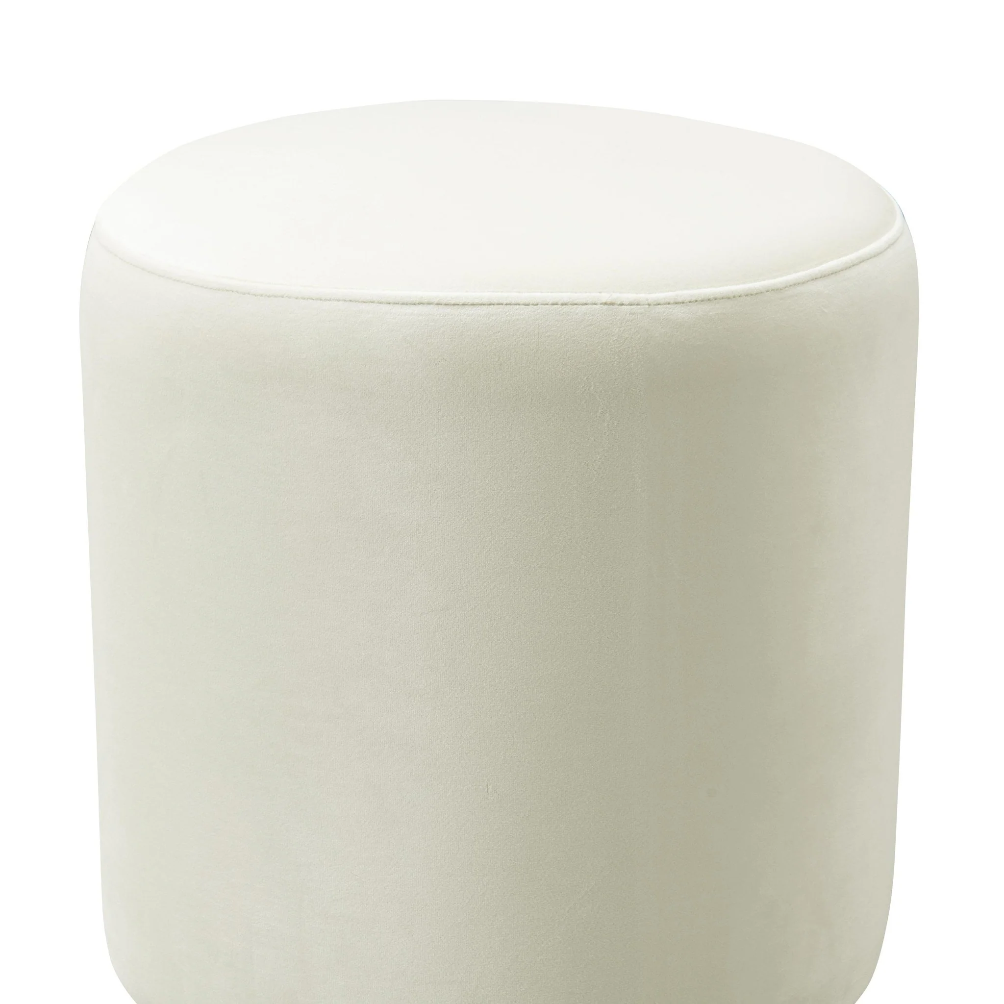 Opal Cream Velvet Ottoman with Gold Base - Image 3