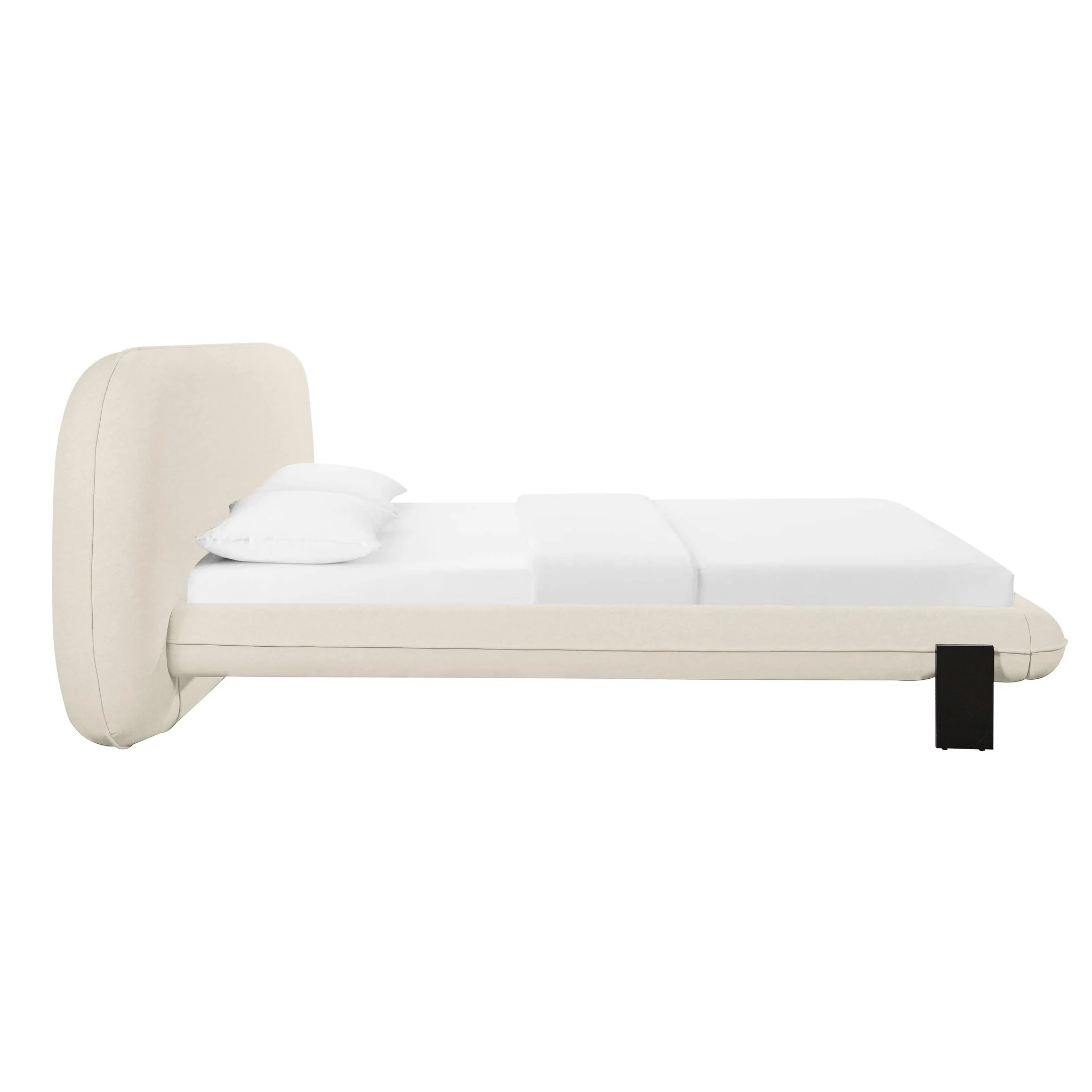 Ophelia Cream Faux Wool Queen Bed - Image 4