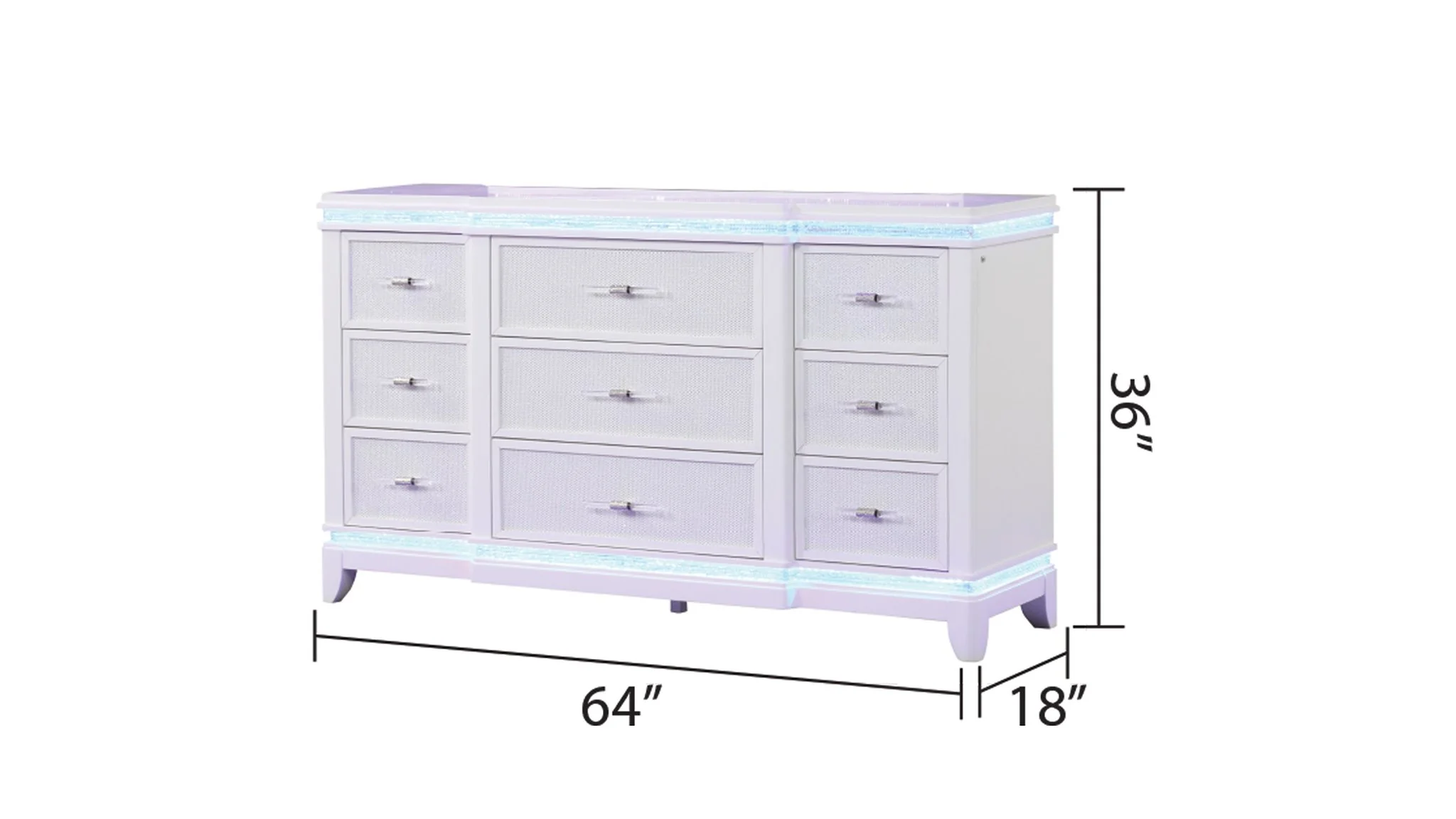 Opium King 4 Pc Bedroom Set Antique White - Image 9