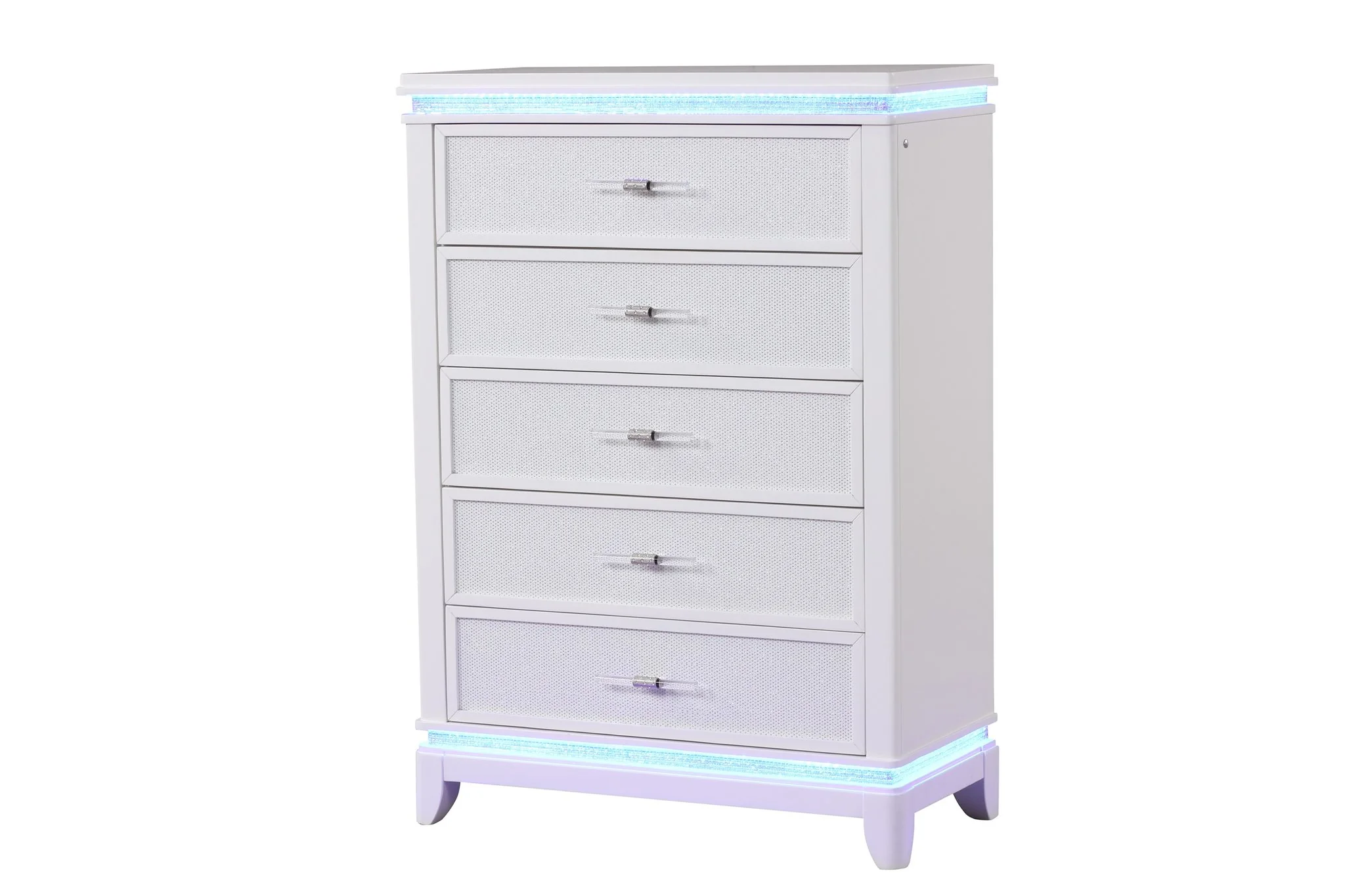Opium King 5 Pc Bedroom Set Milky White - Image 19