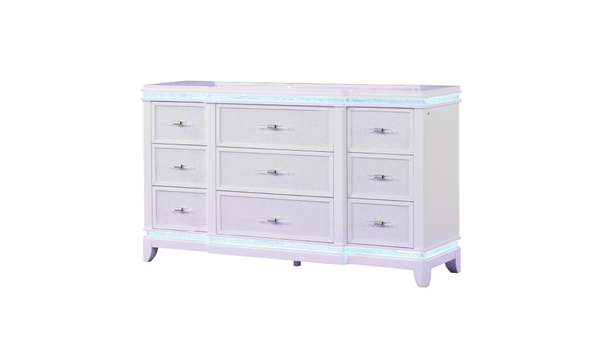 Opium Queen 5 Pc Bedroom Set Antique White - Image 6