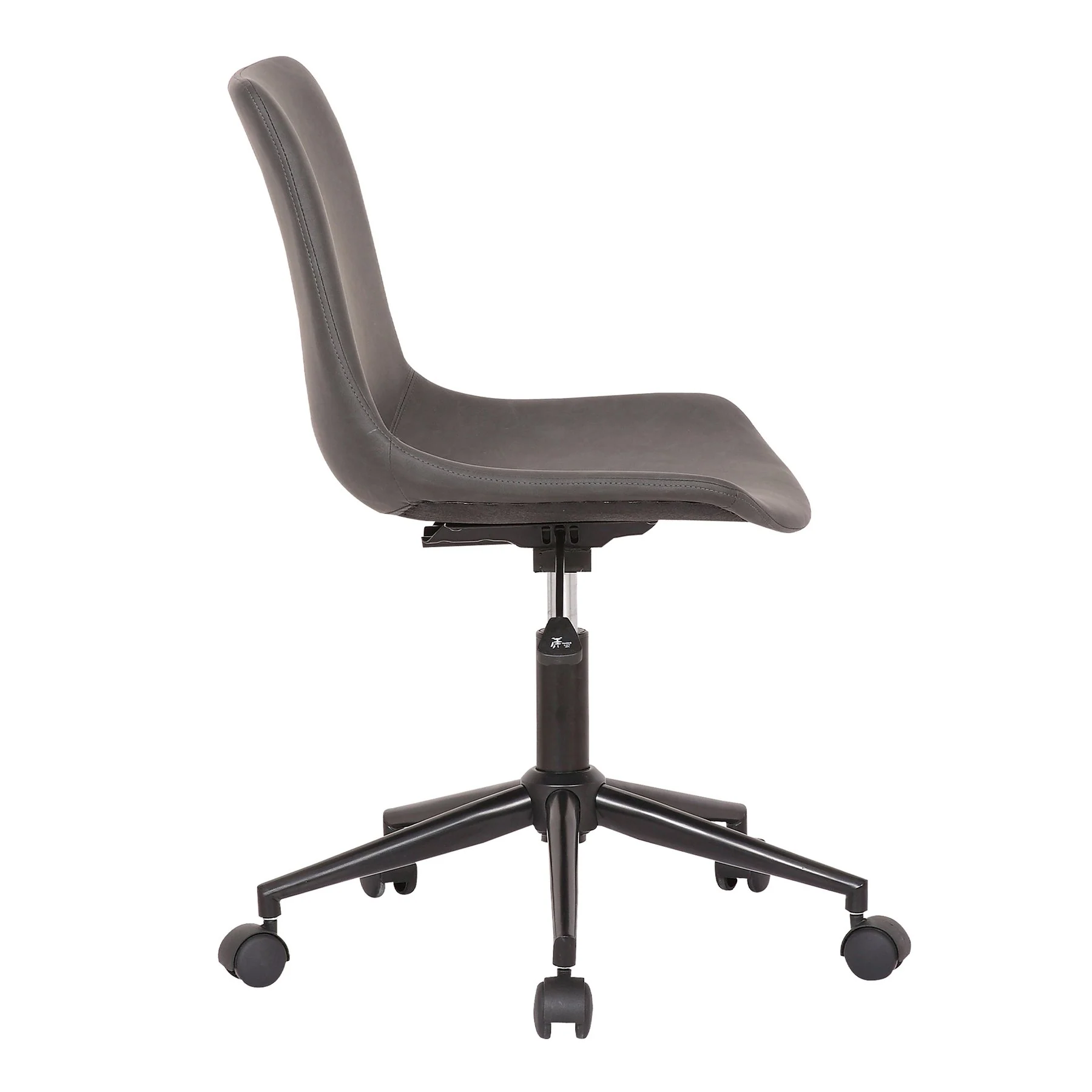 Optima Adjustable Gray Faux Leather Task Chair - Image 3