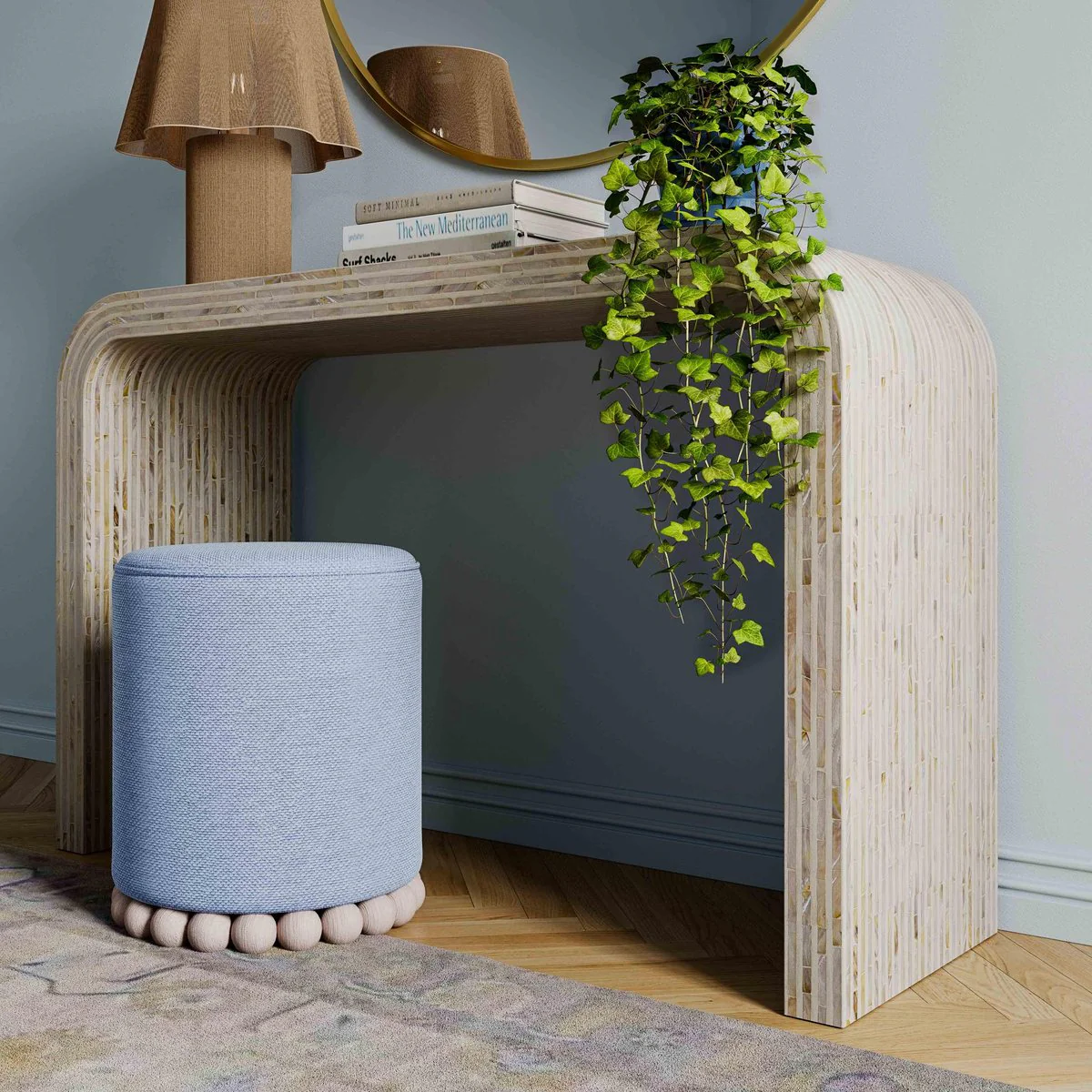 Opus Cream Capiz Shell Console Table - Image 2