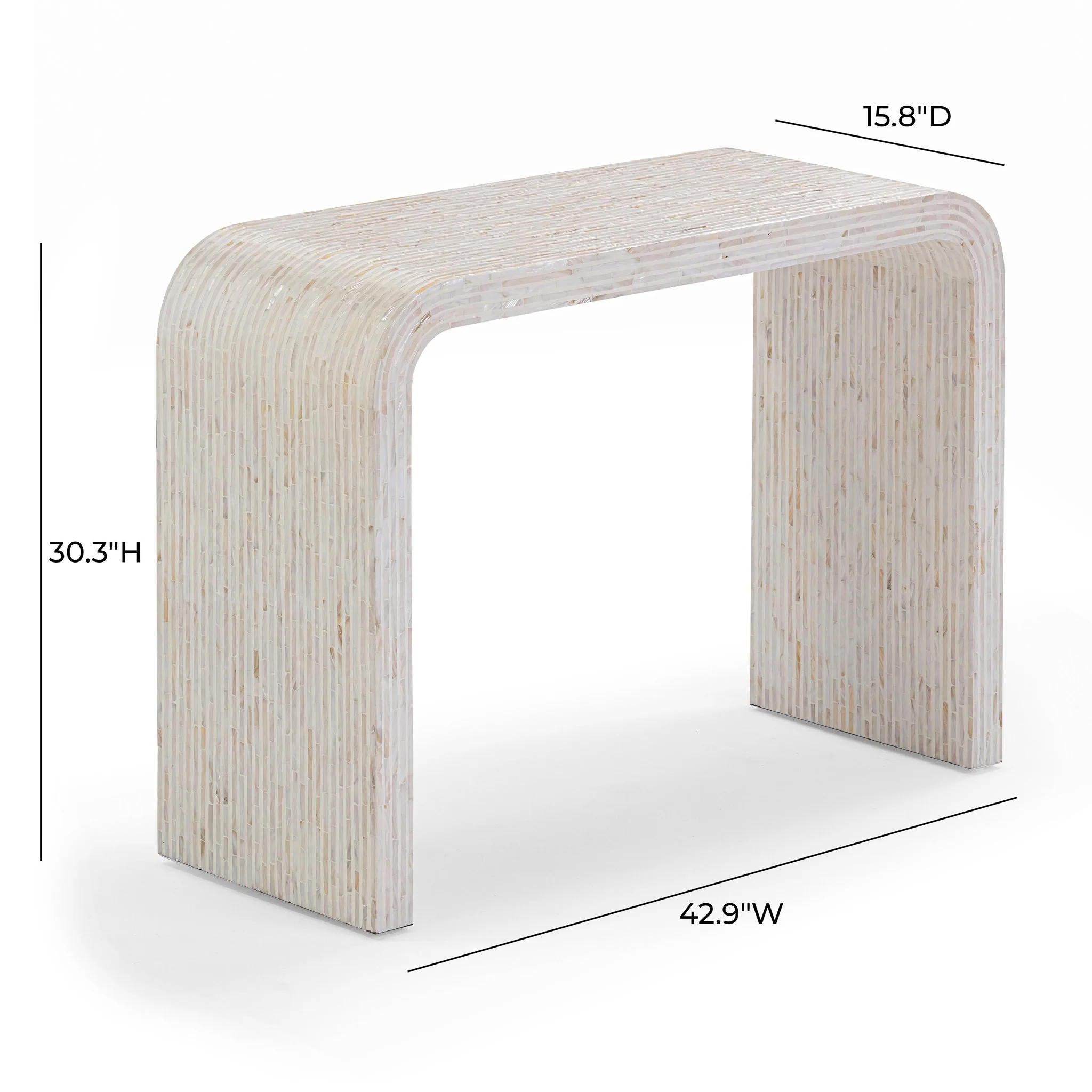 Opus Cream Capiz Shell Console Table - Image 7