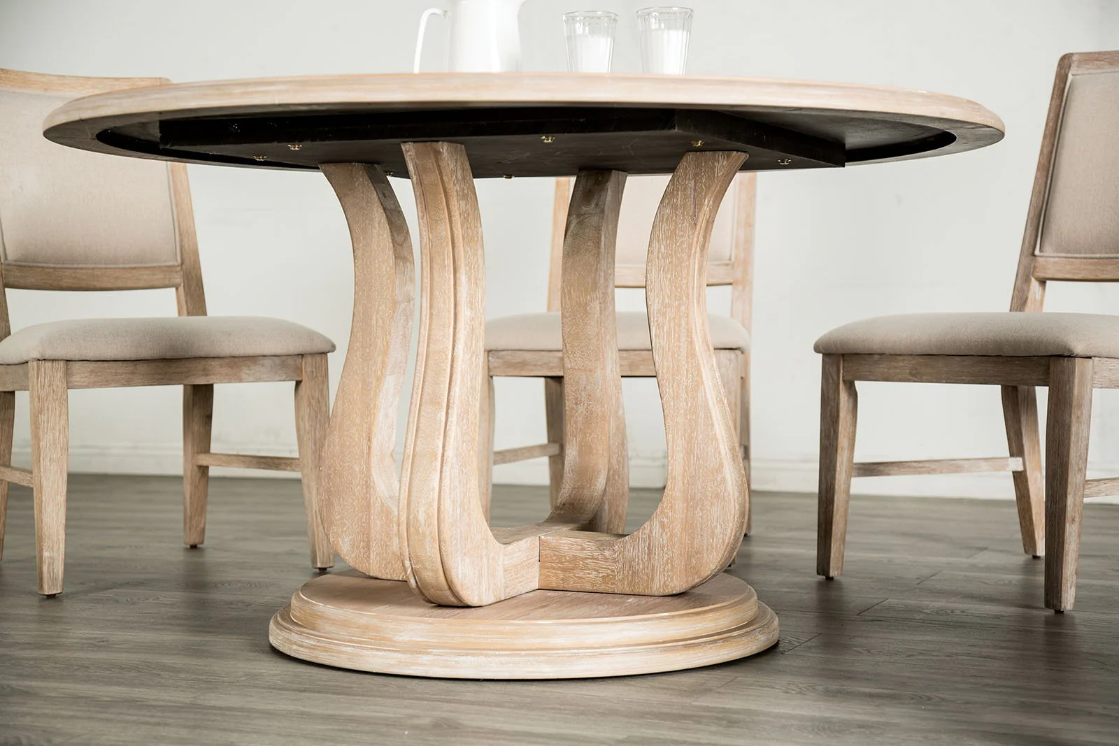 Orbetello 54" Round Dining Table, Distressed Natural - Image 2