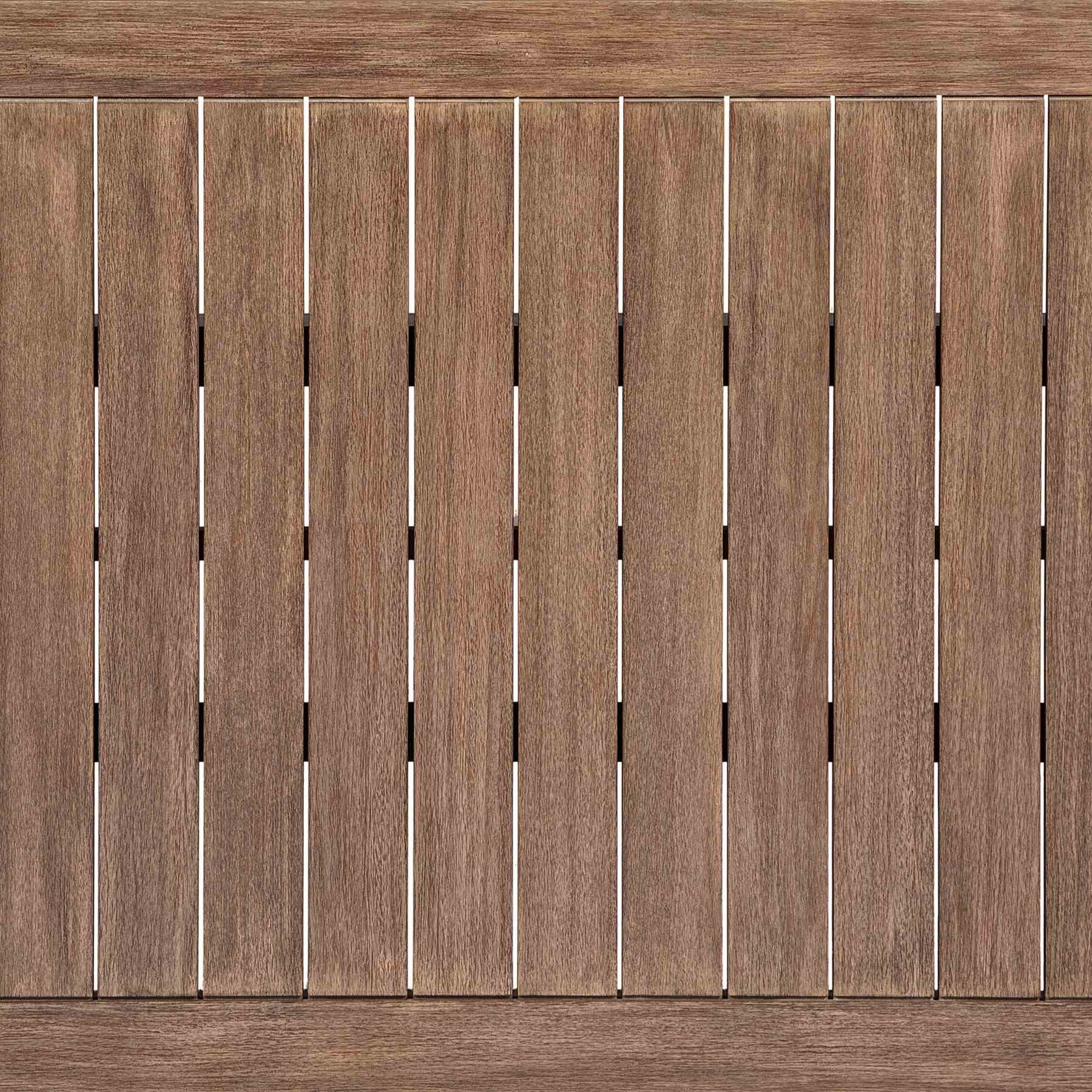 Orbit Outdoor Patio Dining Table in Weathered Eucalyptus Wood - Image 6