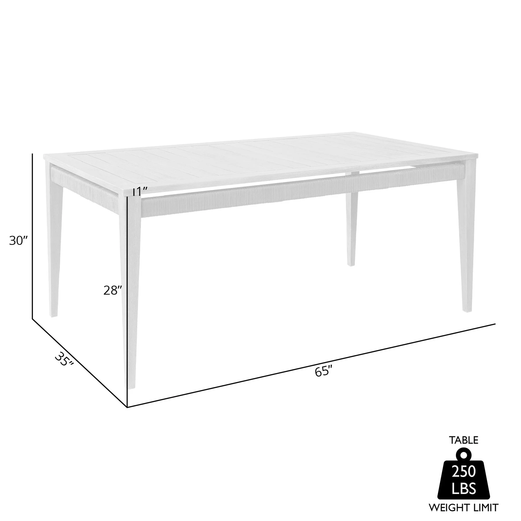 Orbit Outdoor Patio Dining Table in Weathered Eucalyptus Wood - Image 9