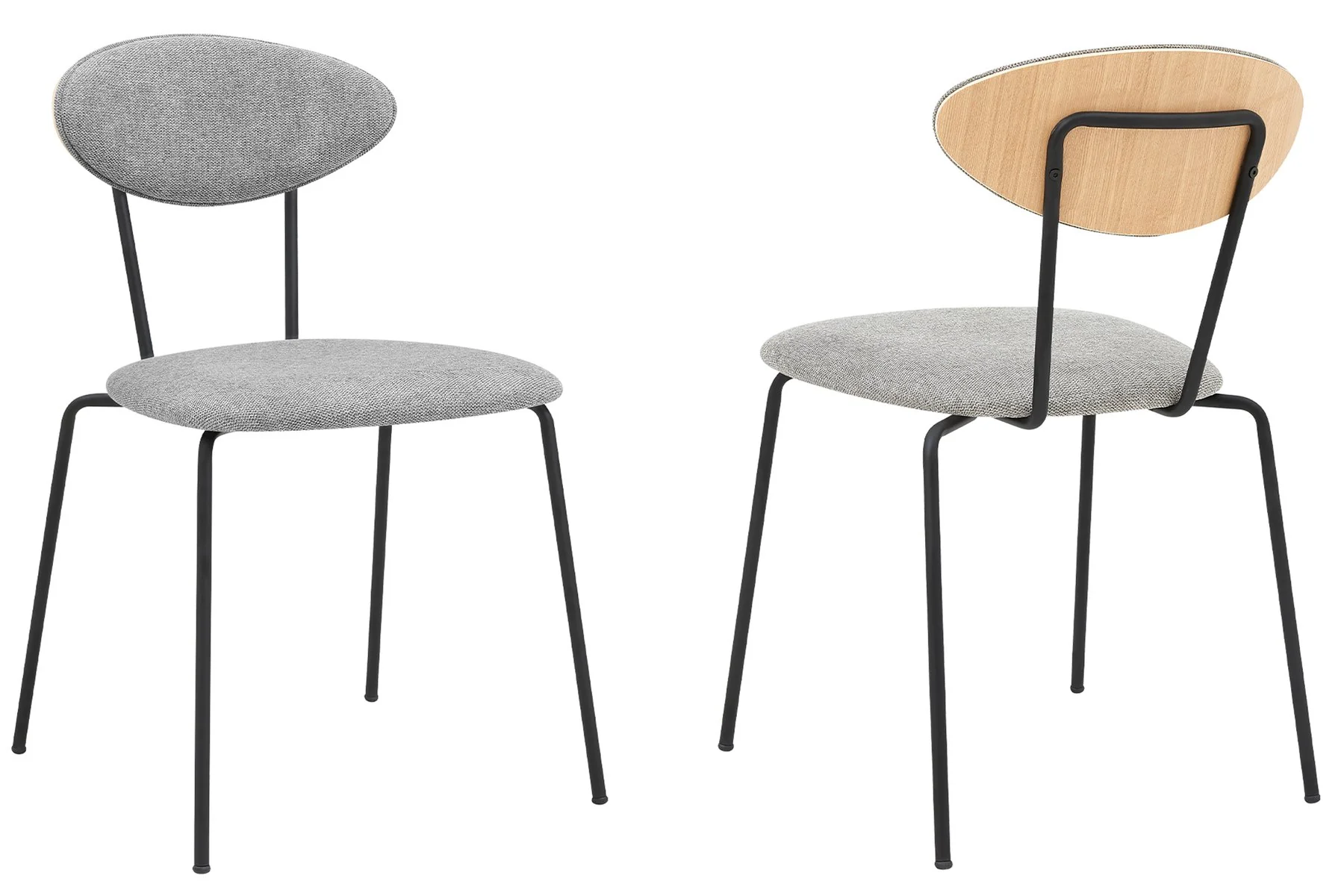 Oshen 26" Gray Faux Leather and Metal Counter Height Bar Stool - Image 3