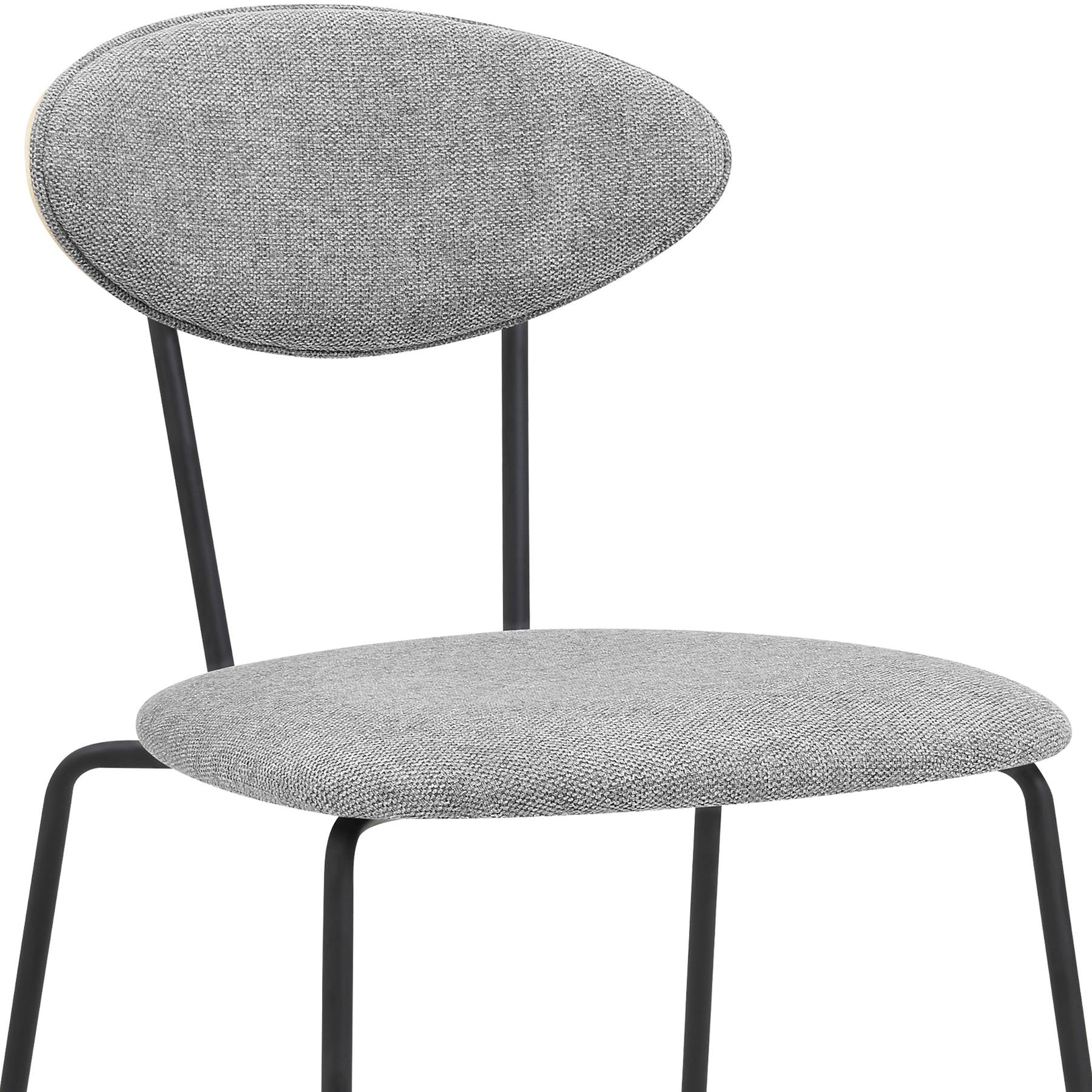 Oshen 26" Gray Faux Leather and Metal Counter Height Bar Stool - Image 7