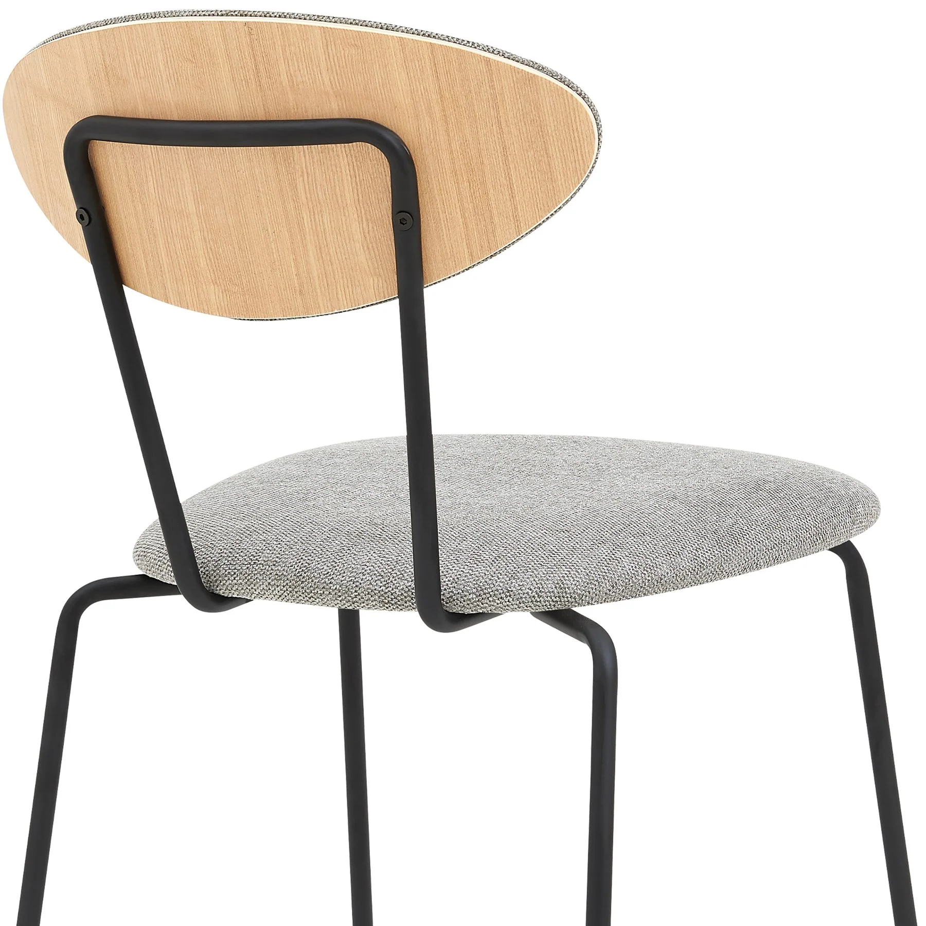 Oshen 26" Gray Faux Leather and Metal Counter Height Bar Stool - Image 8