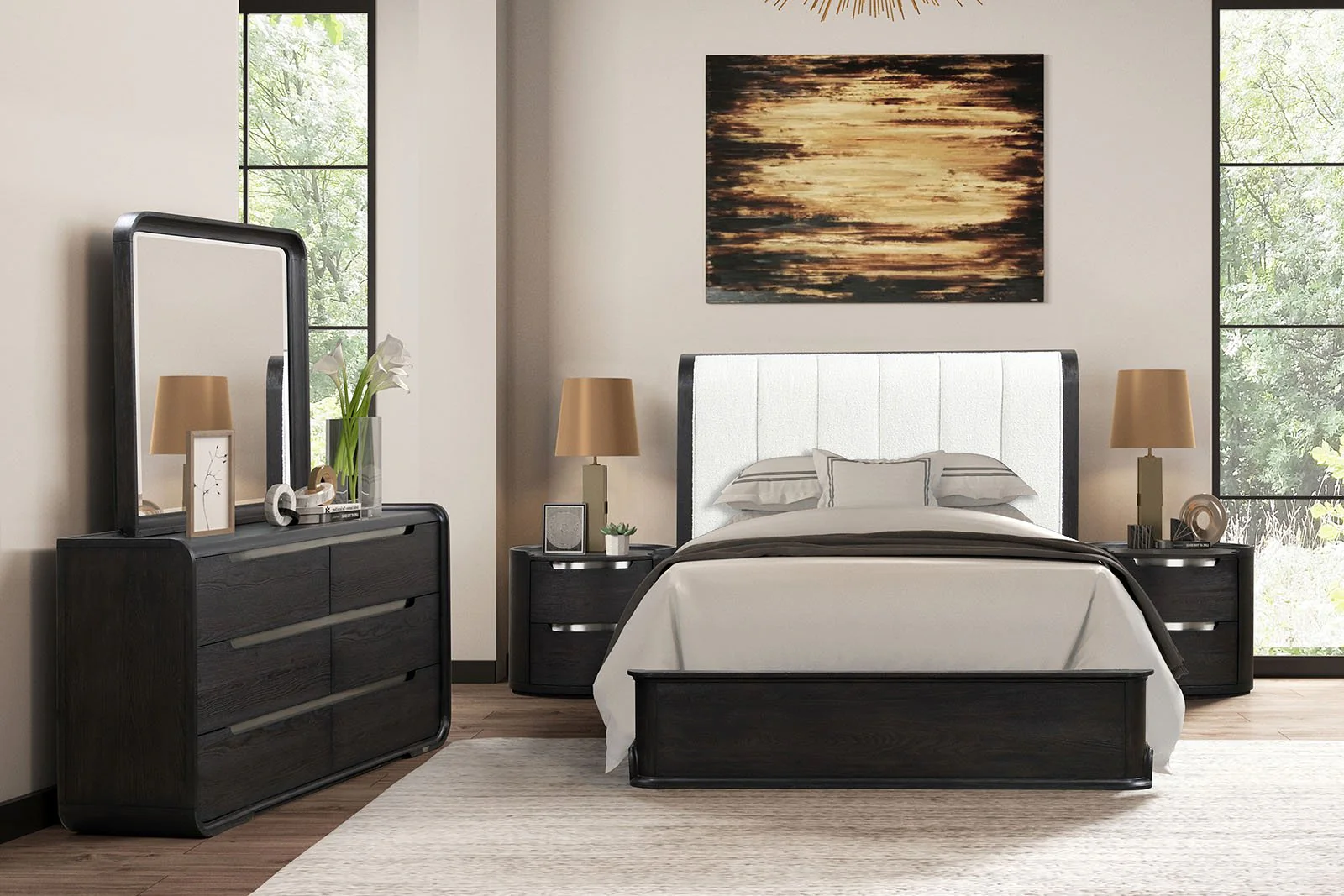 Osterley E.King Bed, Black - Image 2