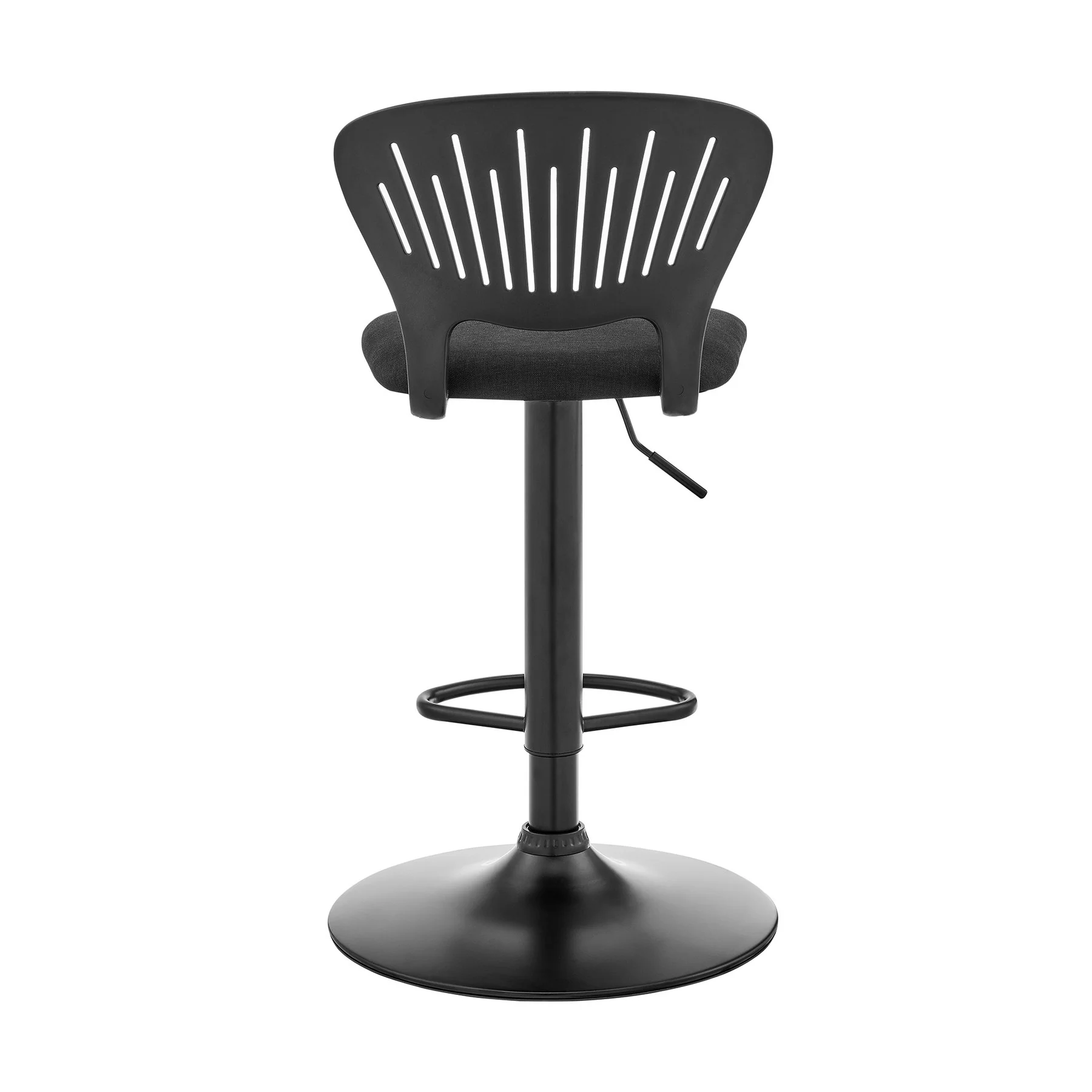 Padua Adjustable Black Upholstery Swivel Stool - Image 5
