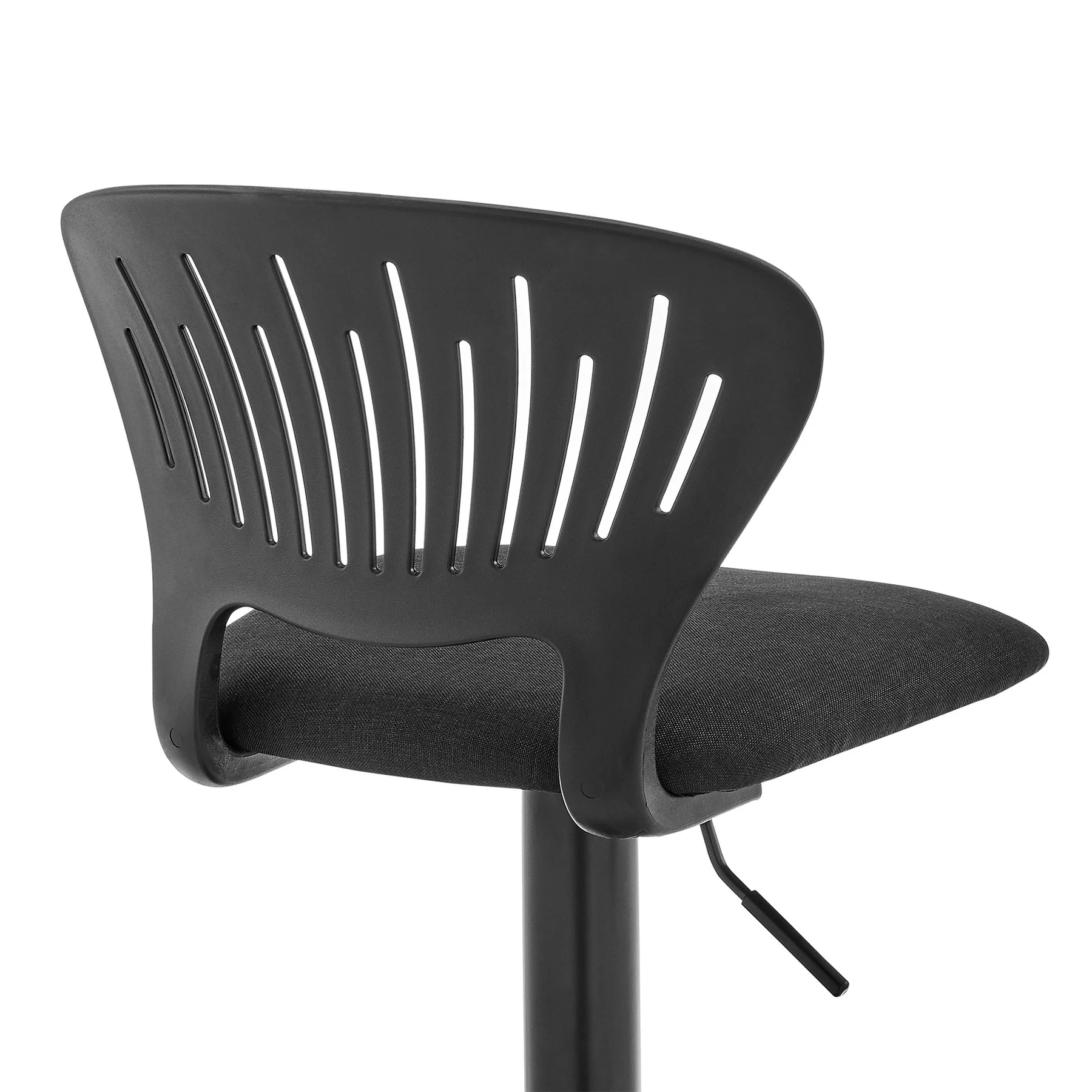 Padua Adjustable Black Upholstery Swivel Stool - Image 7