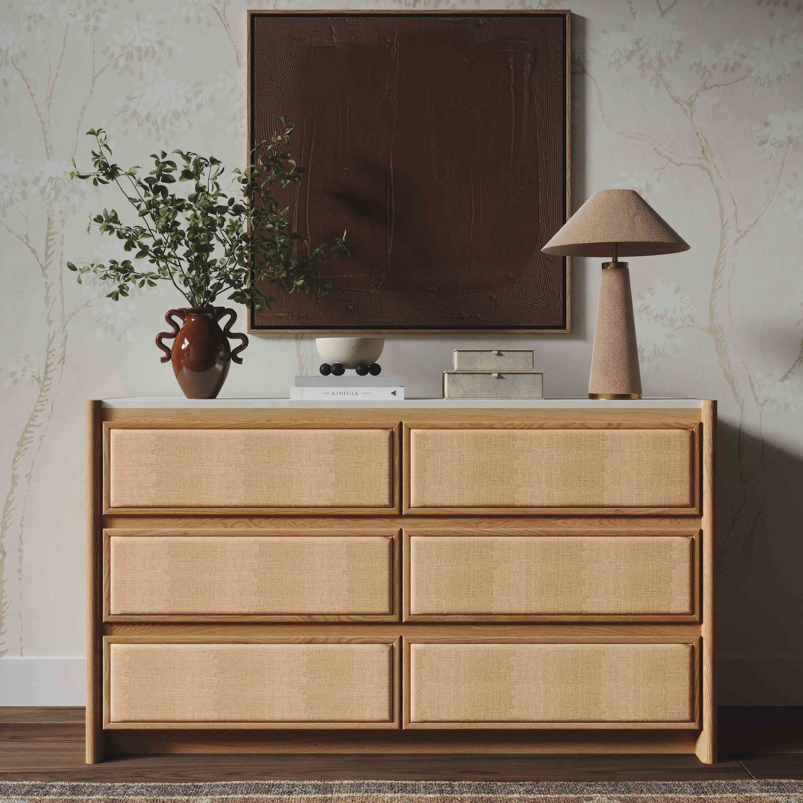 Paige Natural Oak 6-Drawer Dresser - Image 2