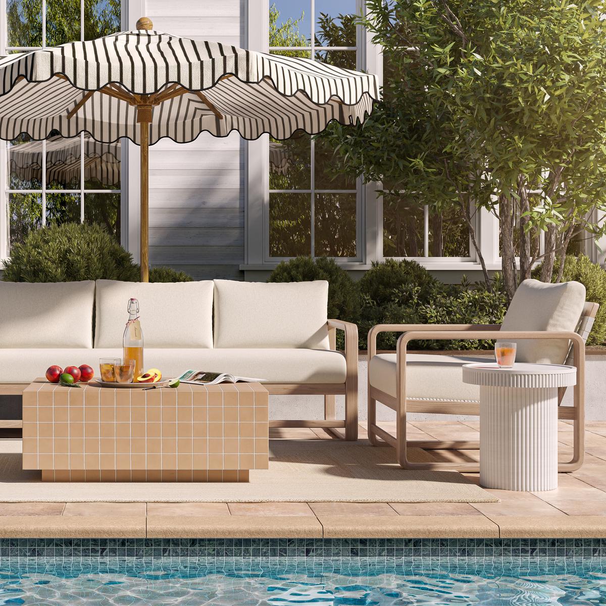 Palata Cream Outdoor Sofa - Image 3
