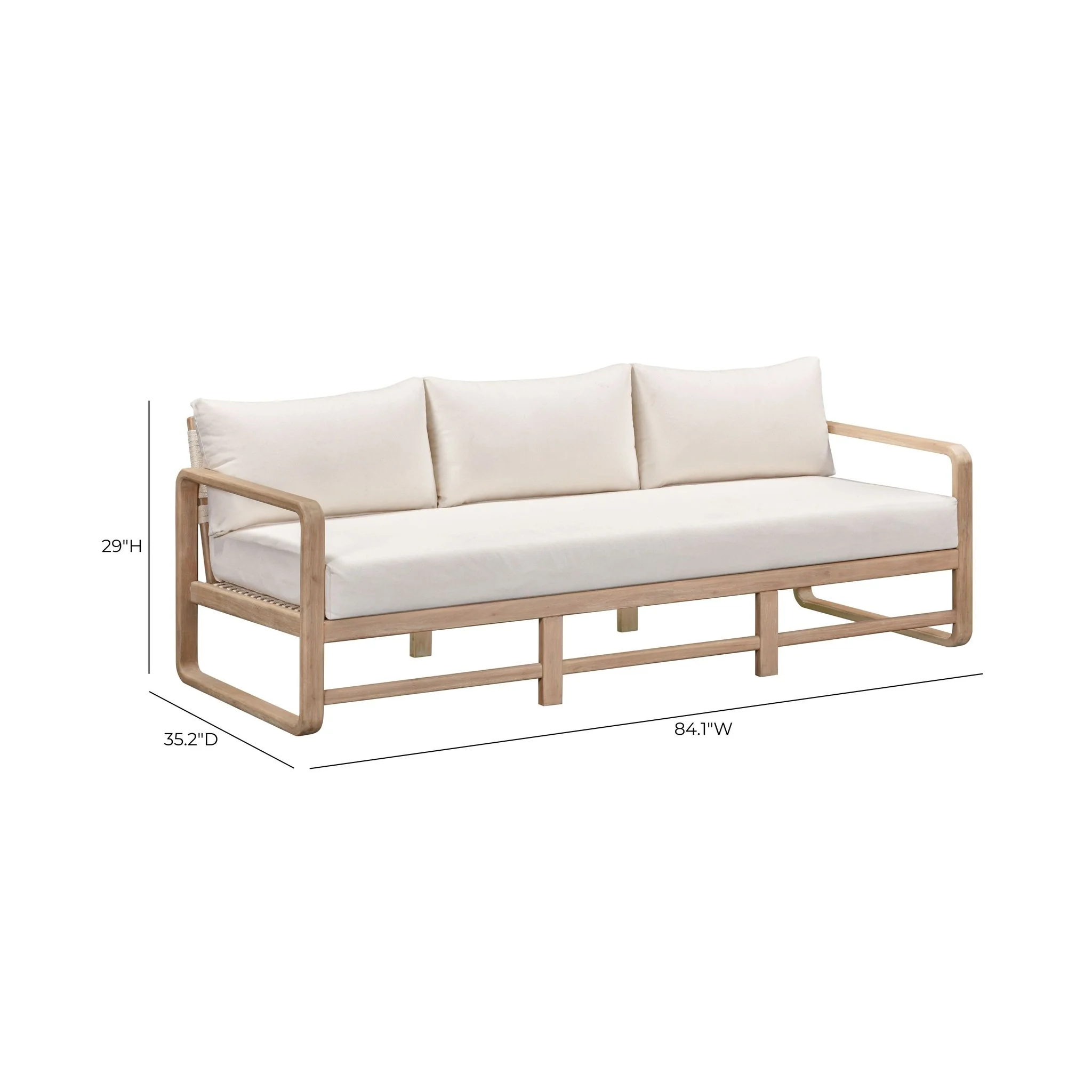 Palata Cream Outdoor Sofa - Image 9