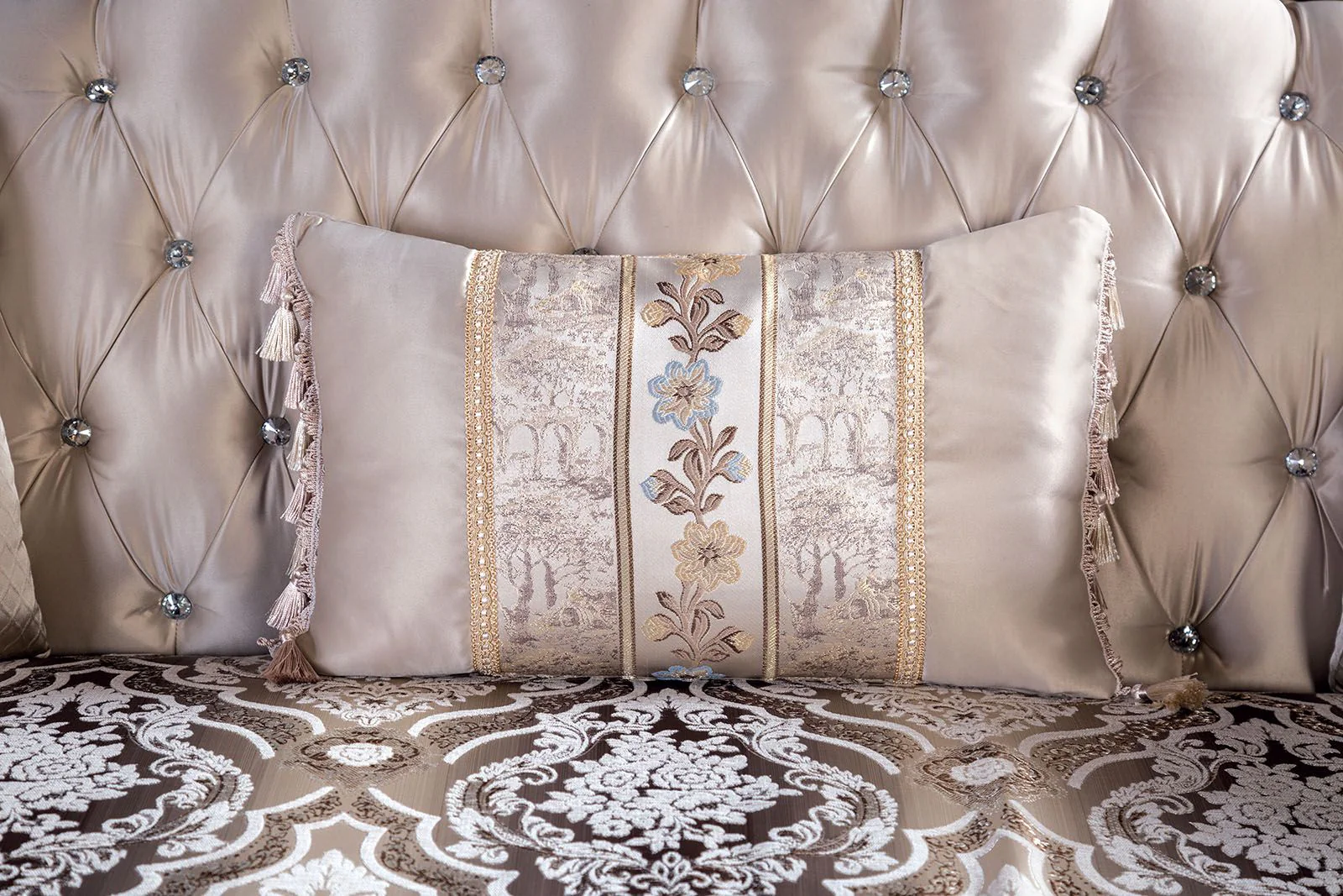Palencia Sofa, Dark Cherry/Beige - Image 5