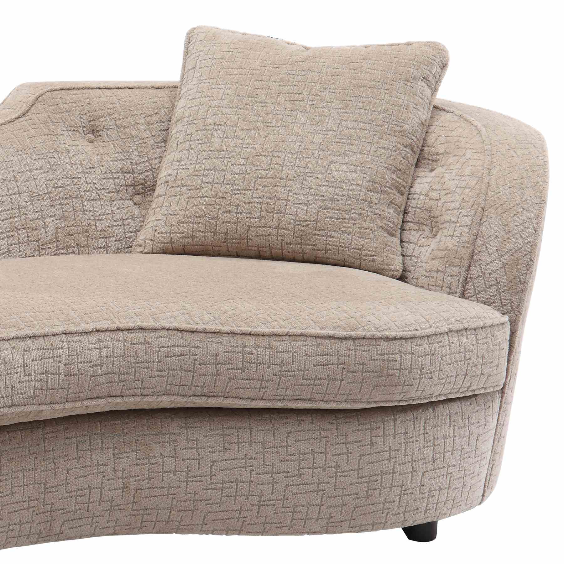 Palisade Transitional Sofa in Sand Fabric with Brown Legs - Image 4