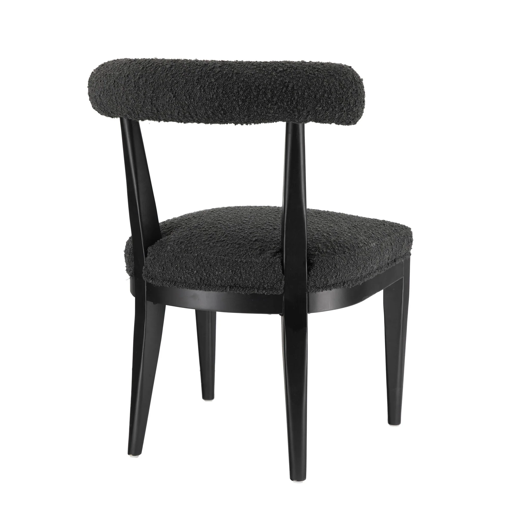 Palla Black Performance Boucle Dining Chair - Image 4