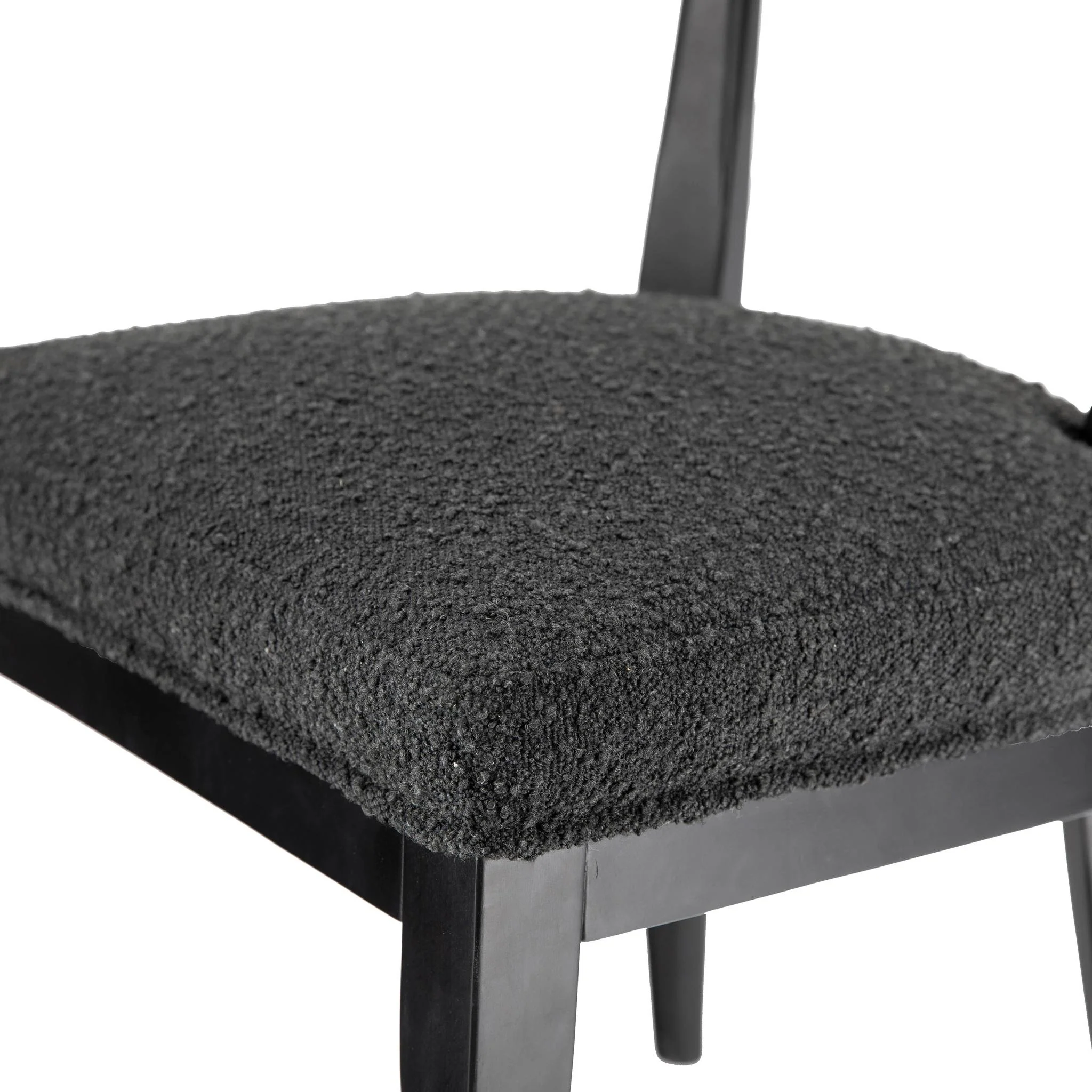 Palla Black Performance Boucle Dining Chair - Image 5