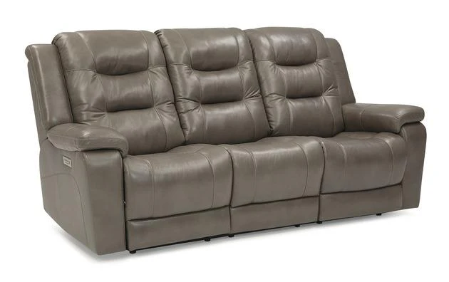 Palliser Furniture Leighton Leather Sofa Power Recliner w/ Headrest & Lumbar - Image 3