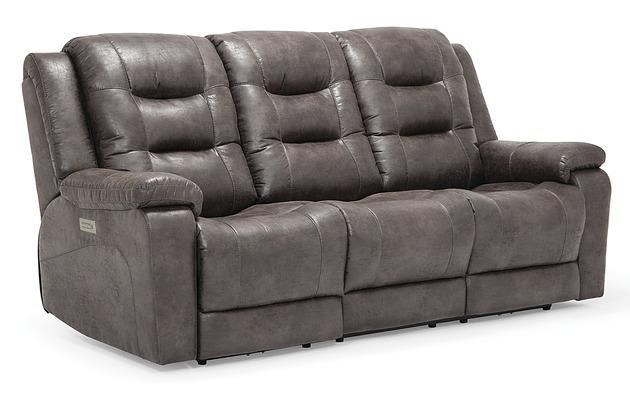 Palliser Furniture Leighton Leather Sofa Power Recliner w/ Power Headrest - Image 4
