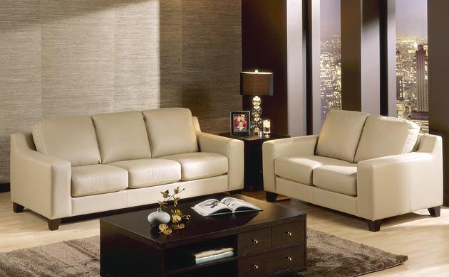 Palliser Furniture Reed Leather Loveseat - Image 2
