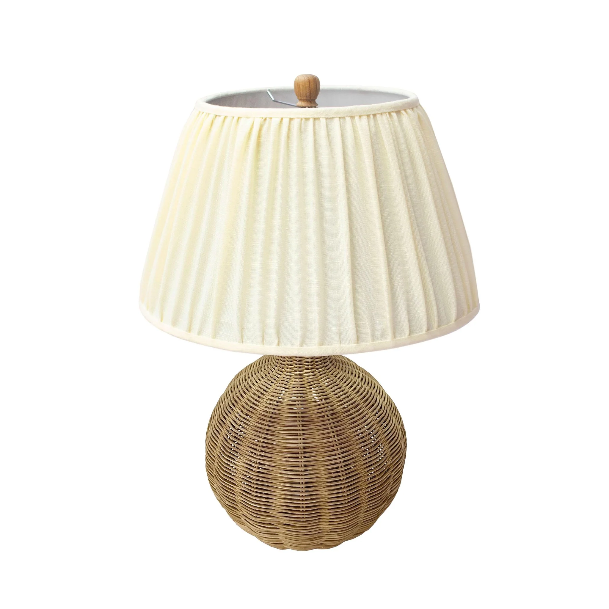 Pallora Cream & Natural Rattan Table Lamp - Image 3