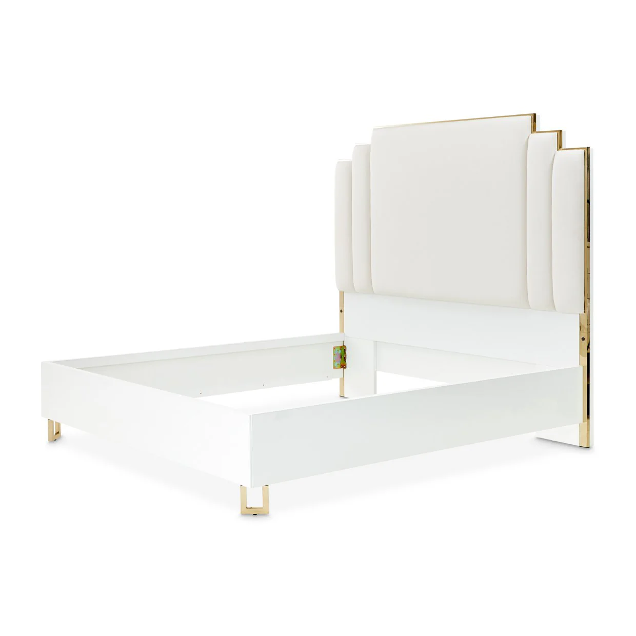 Palm Gate Eastern King Upholstered Bed - Cloud White - Image 4