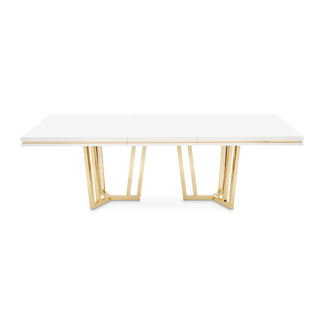 Palm Gate Rectangular Dining Table - Cloud White - Image 3