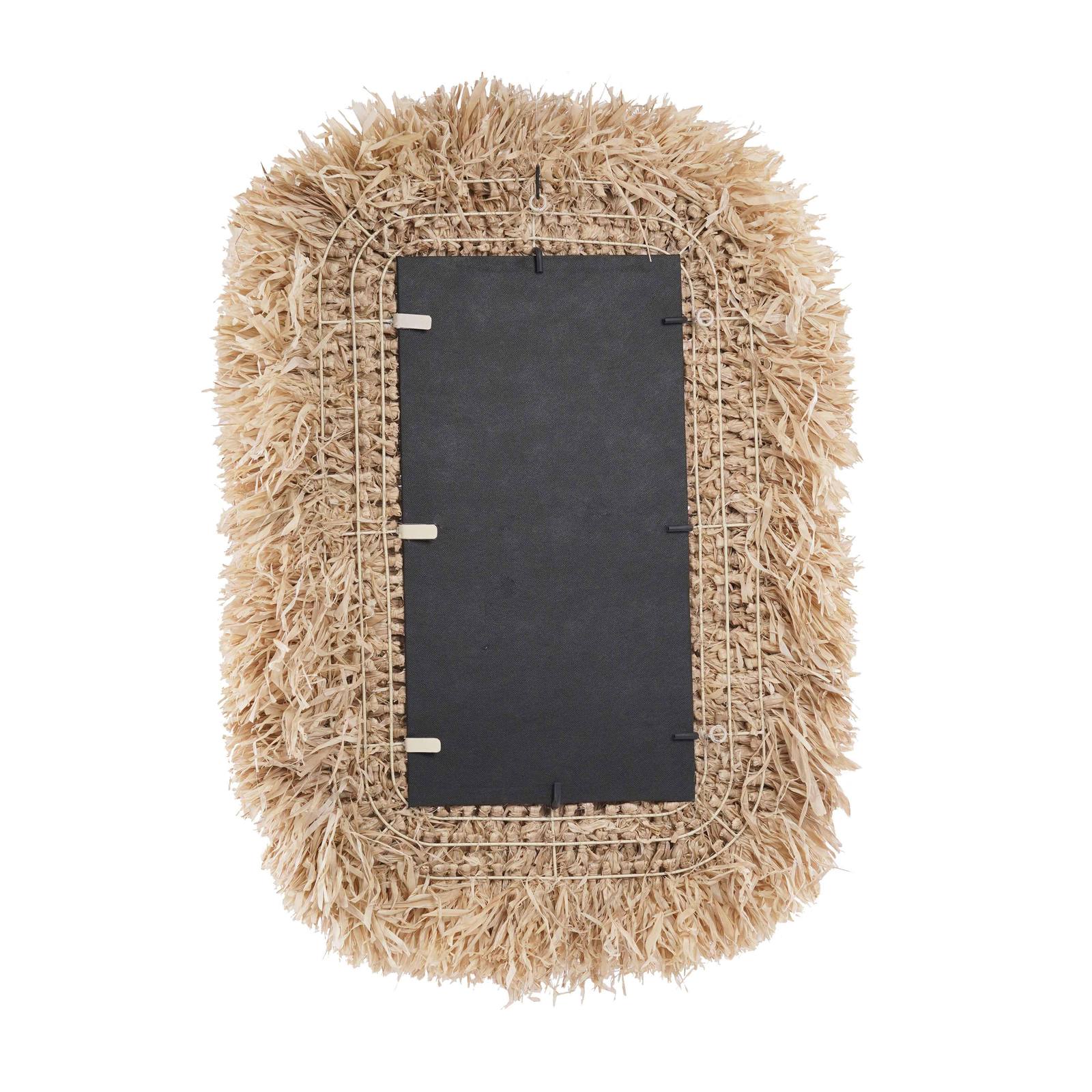 Palm Natural Sisal Rectangular Wall Mirror - Image 3
