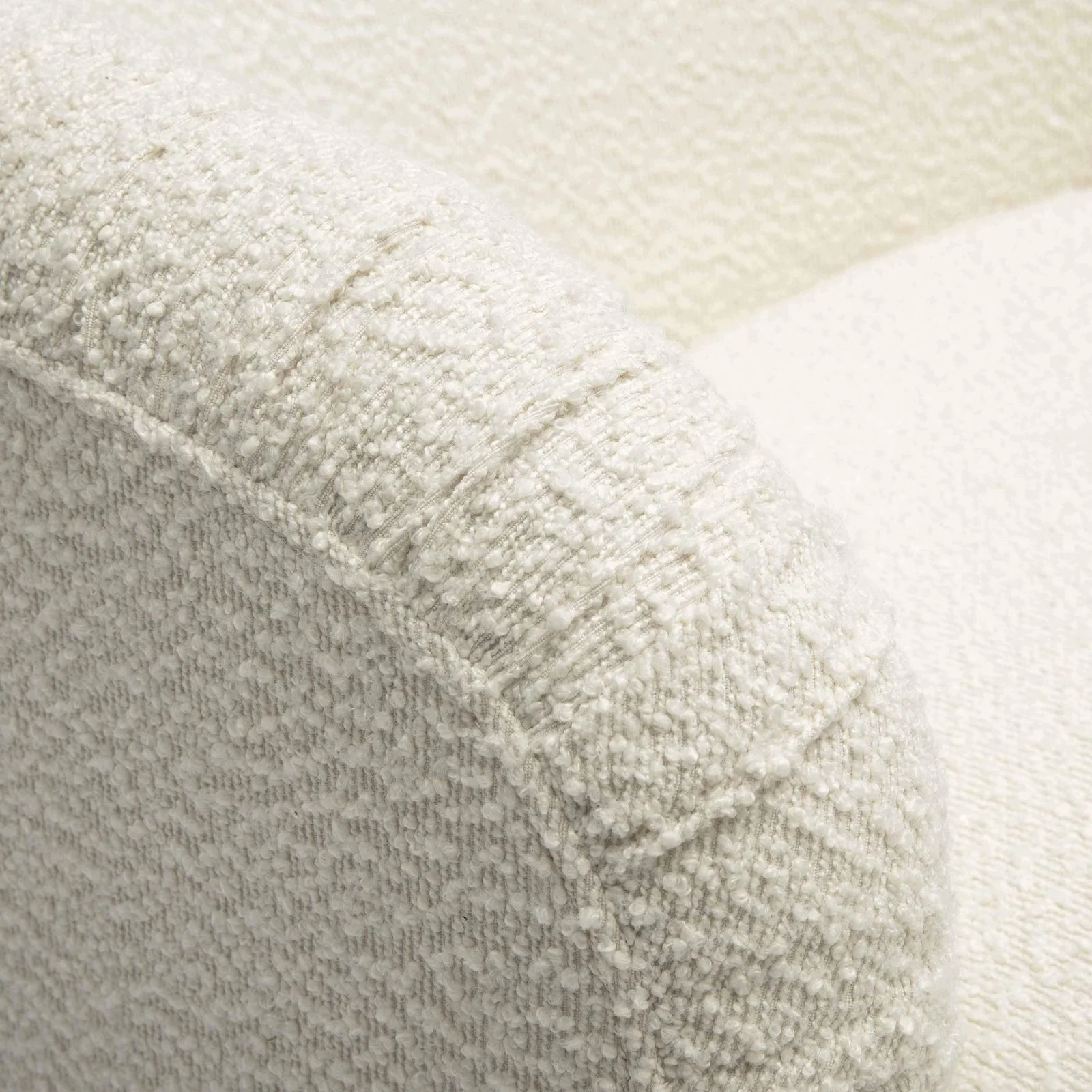Pamela Cream Boucle Tassel Lounge Chair - Image 6